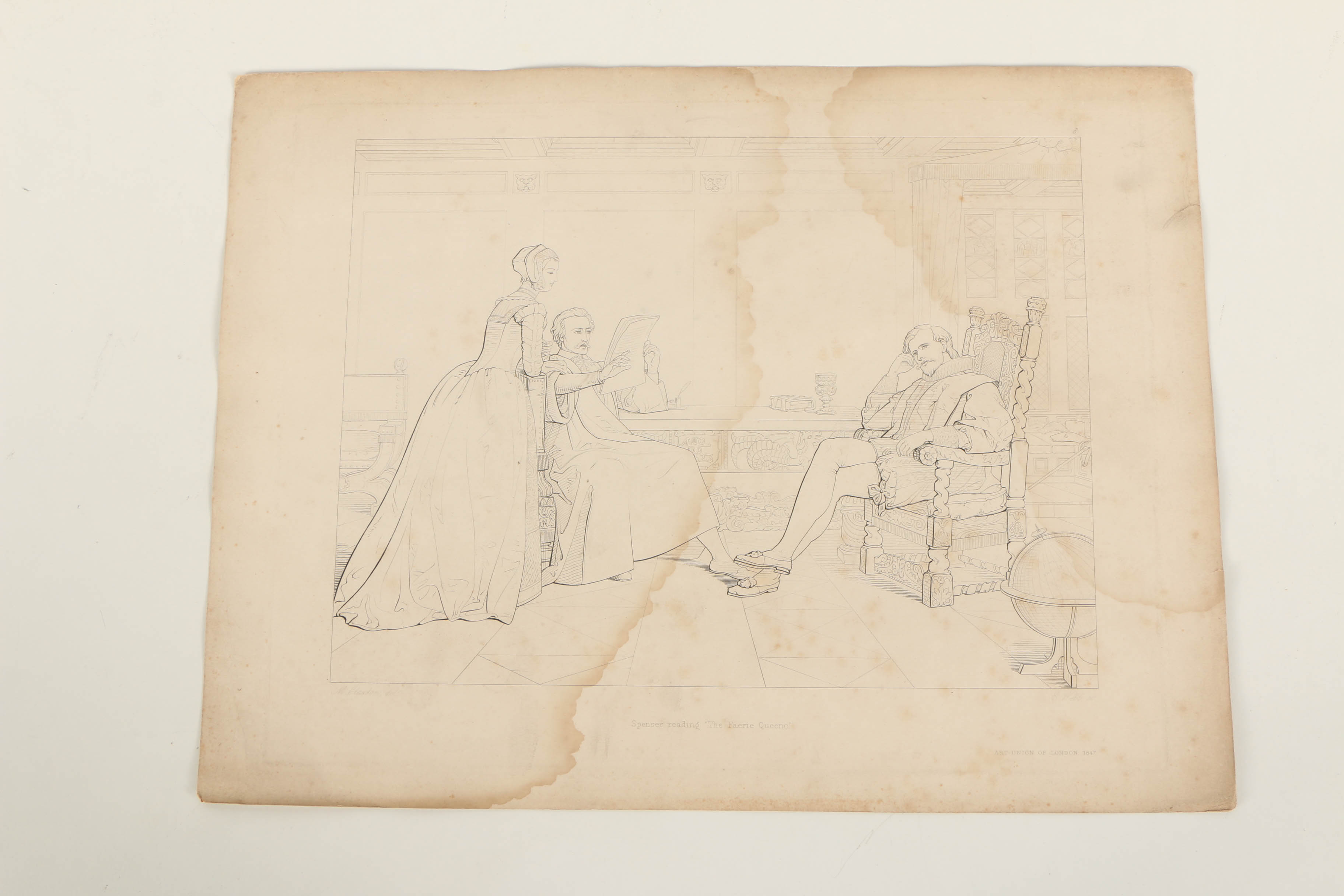 G. E. Hicks Etchings on Paper of Historical Scenes