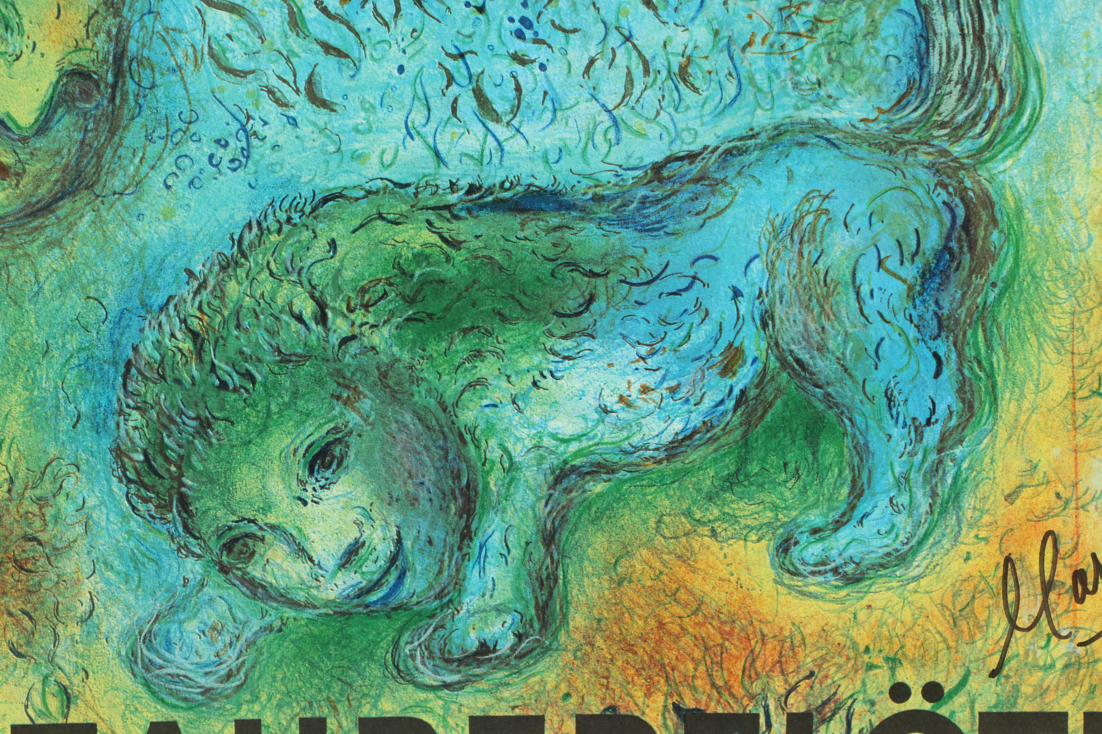 Marc Chagall Signed Offset Lithograph Poster "The Magic Flute"