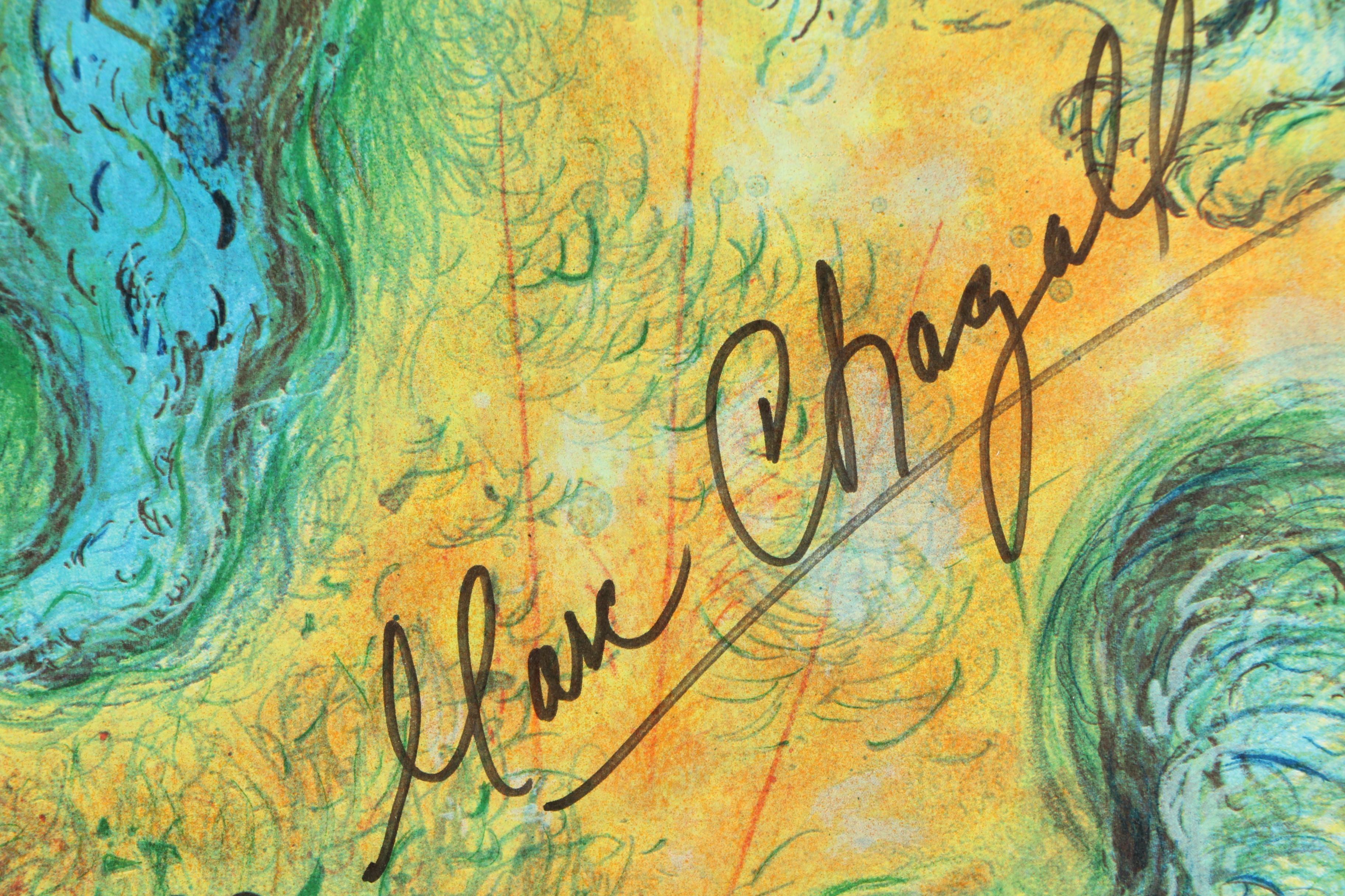 Marc Chagall Signed Offset Lithograph Poster "The Magic Flute"