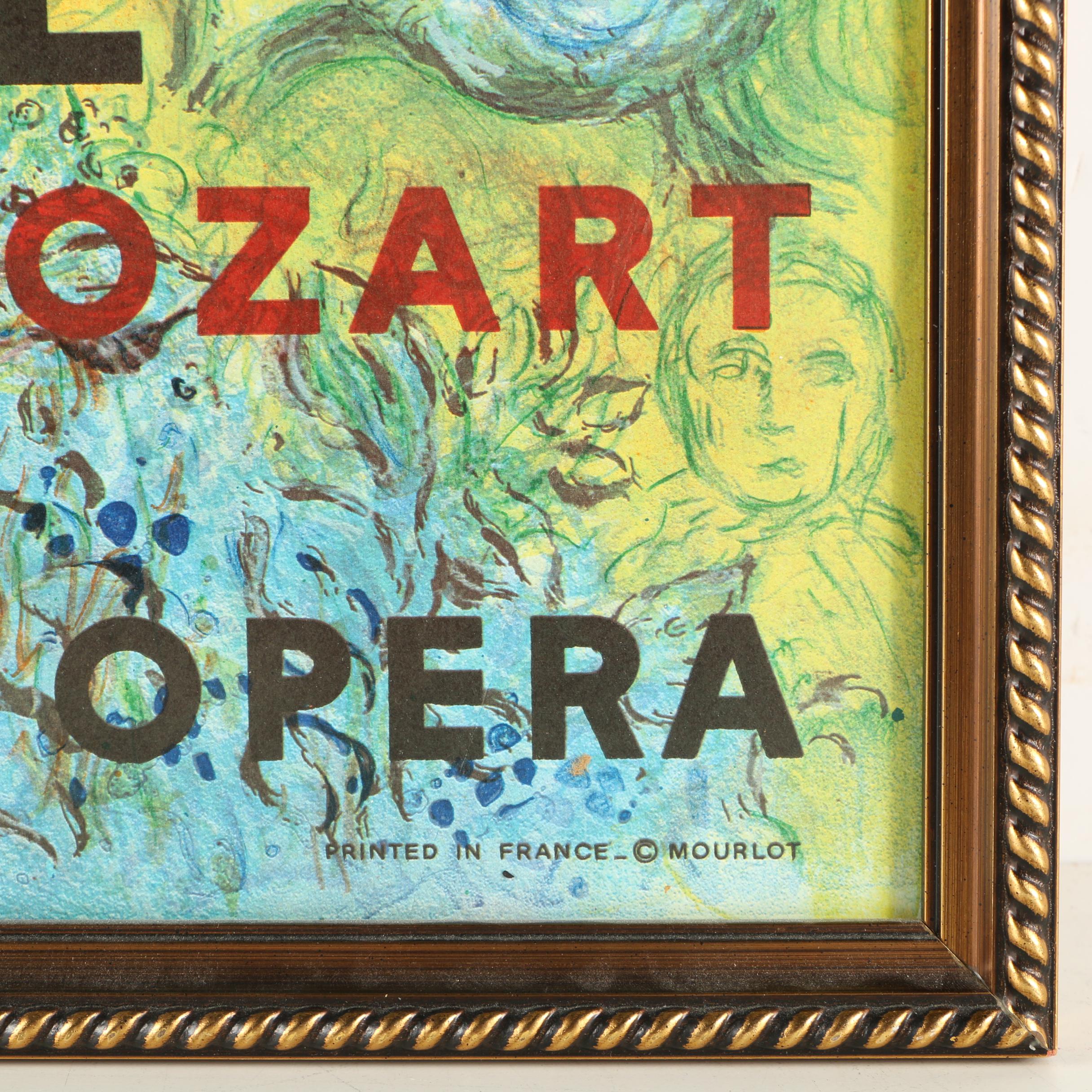 Marc Chagall Signed Offset Lithograph Poster "The Magic Flute"