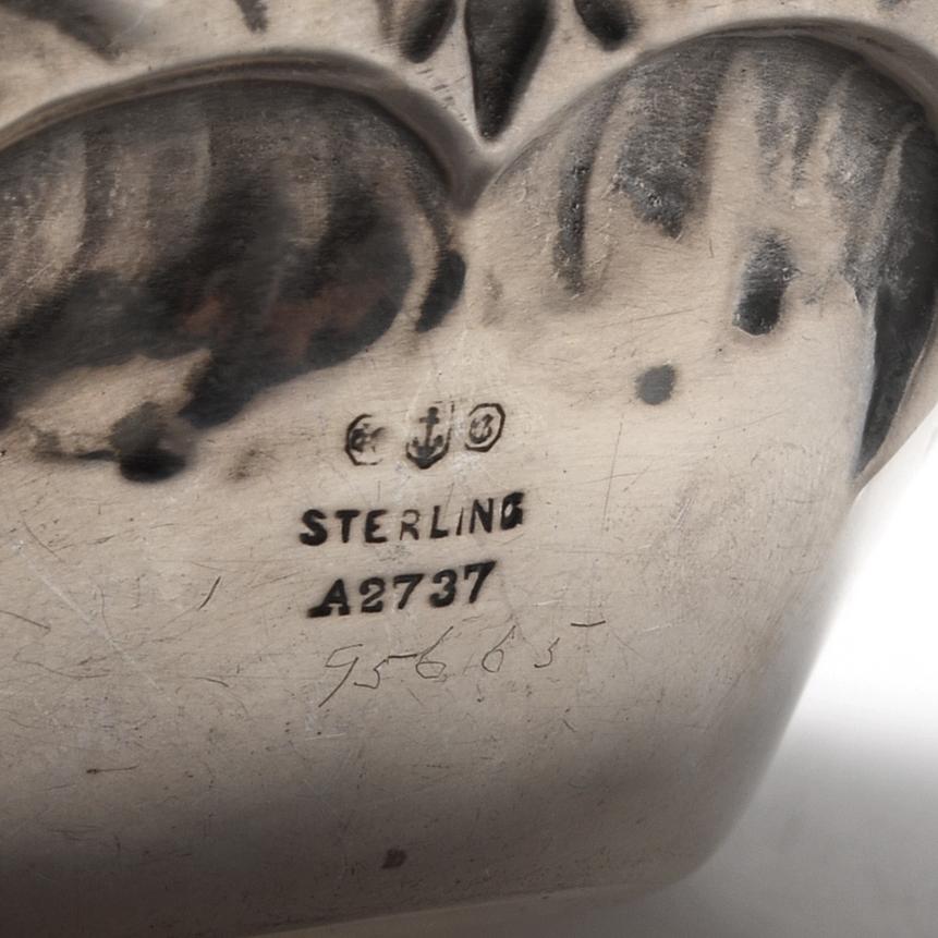 Gorham Art Nouveau Sterling Silver Repoussé Bon Bon Bowl