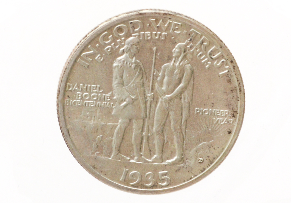 1935-D Daniel Boone Bicentennial Silver Commemorative Half Dollar