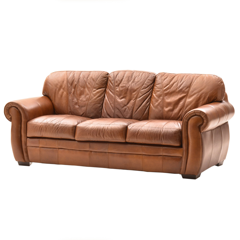 Brown Leather Sofa by Leather Trend