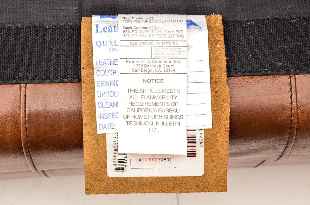 Brown Leather Sofa by Leather Trend