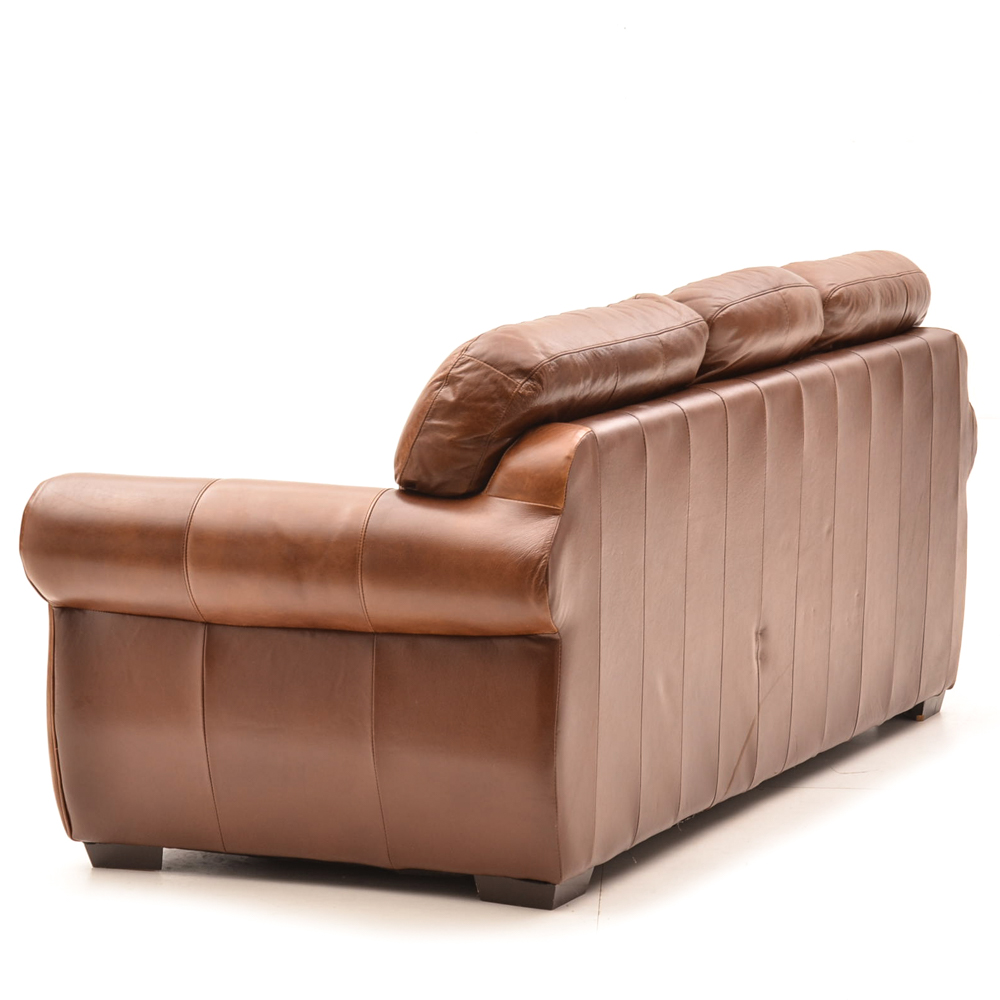 Brown Leather Sofa by Leather Trend