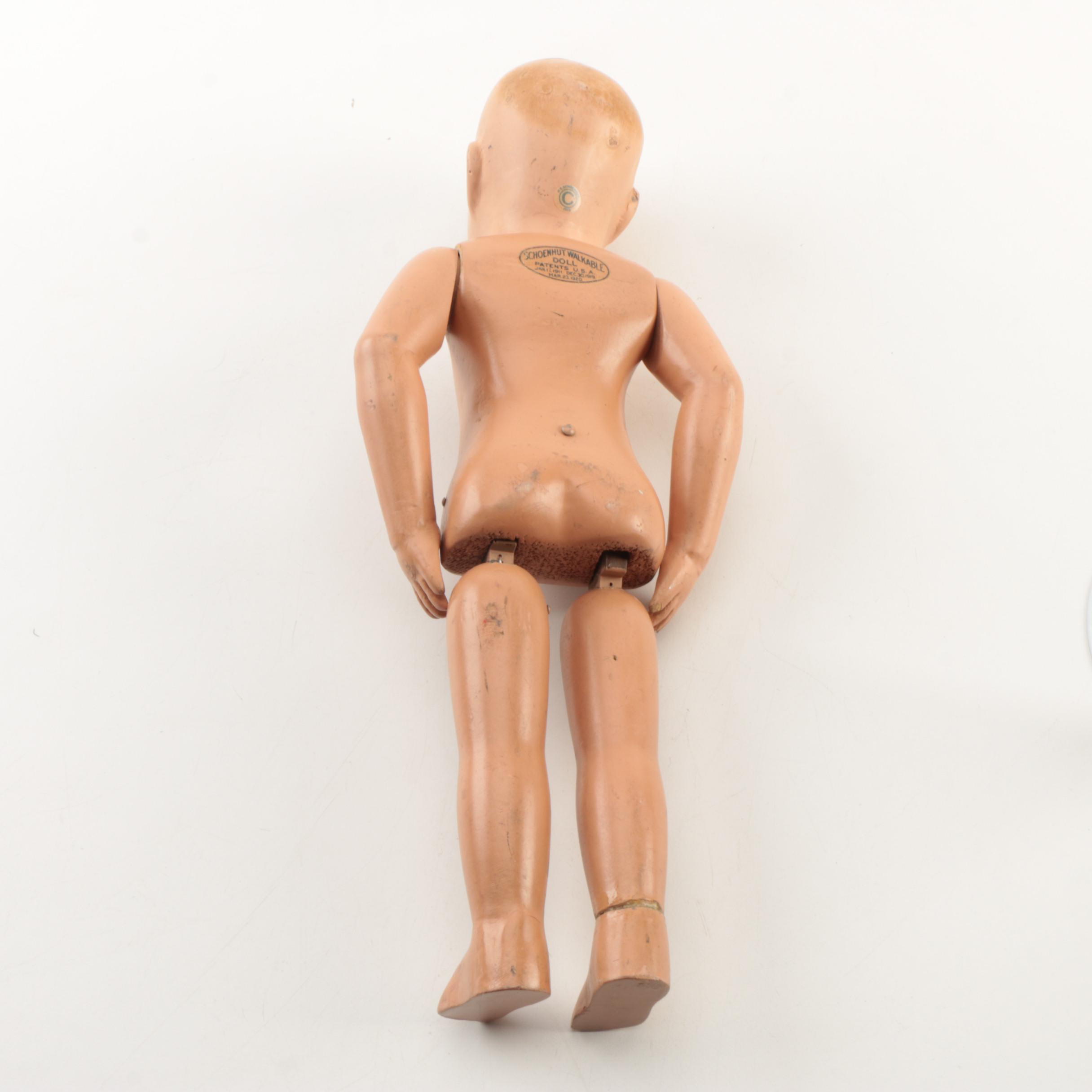 Vintage Schoenhut Walkable Toddler Doll