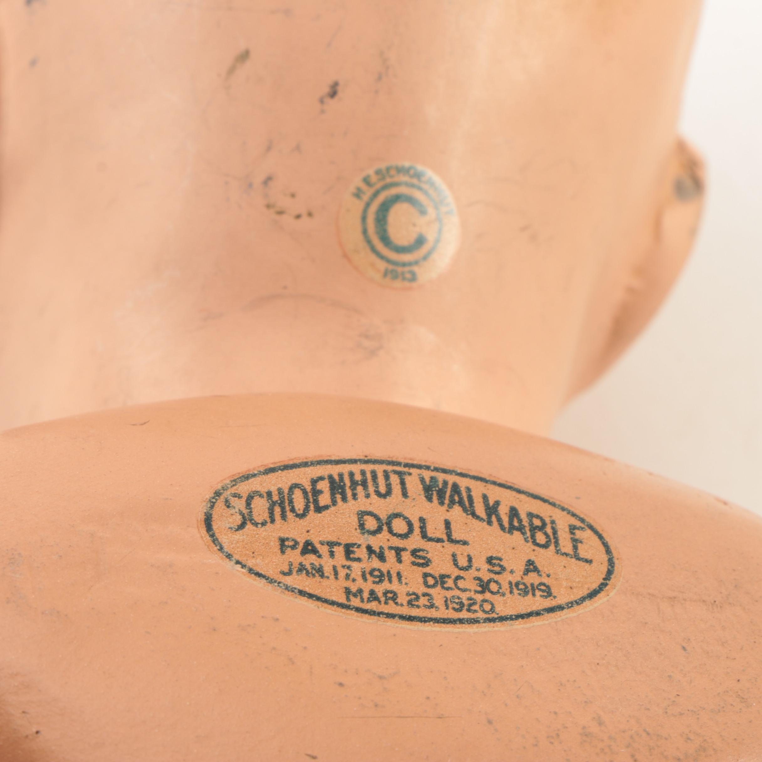 Vintage Schoenhut Walkable Toddler Doll