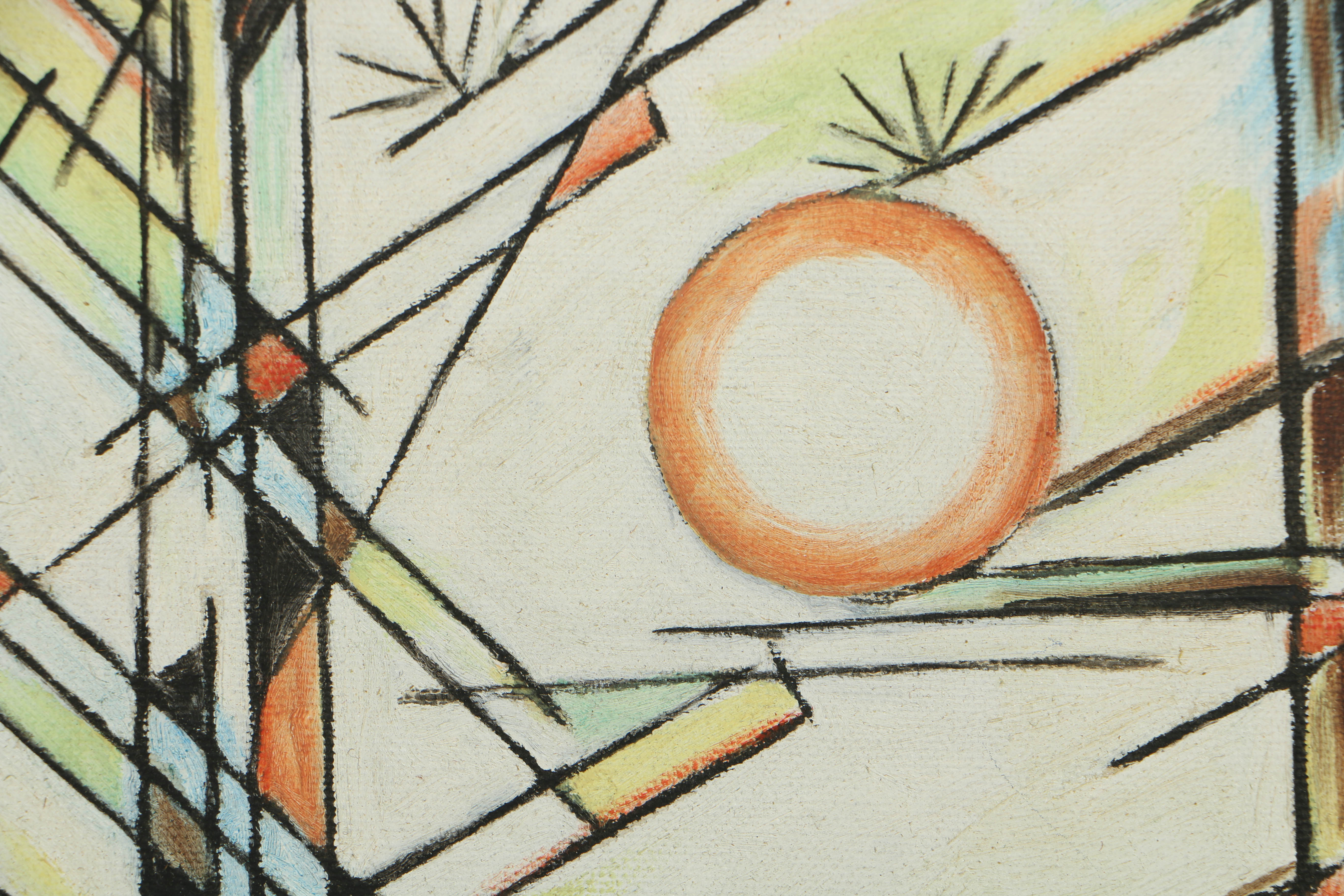 Ida Barbour Carmichael Oil Painting on Canvas "Louhi Steals the Sun & Moon"