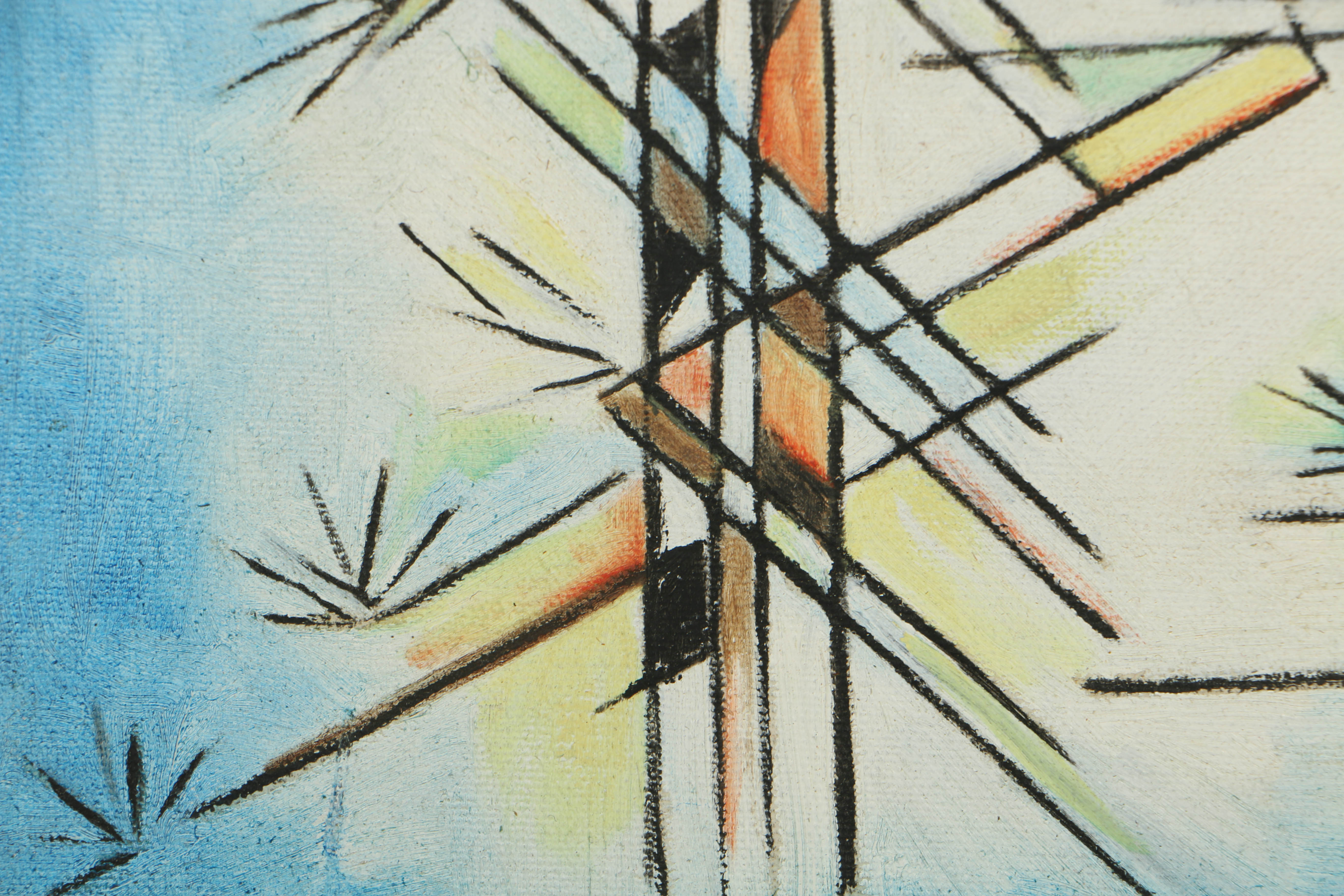 Ida Barbour Carmichael Oil Painting on Canvas "Louhi Steals the Sun & Moon"