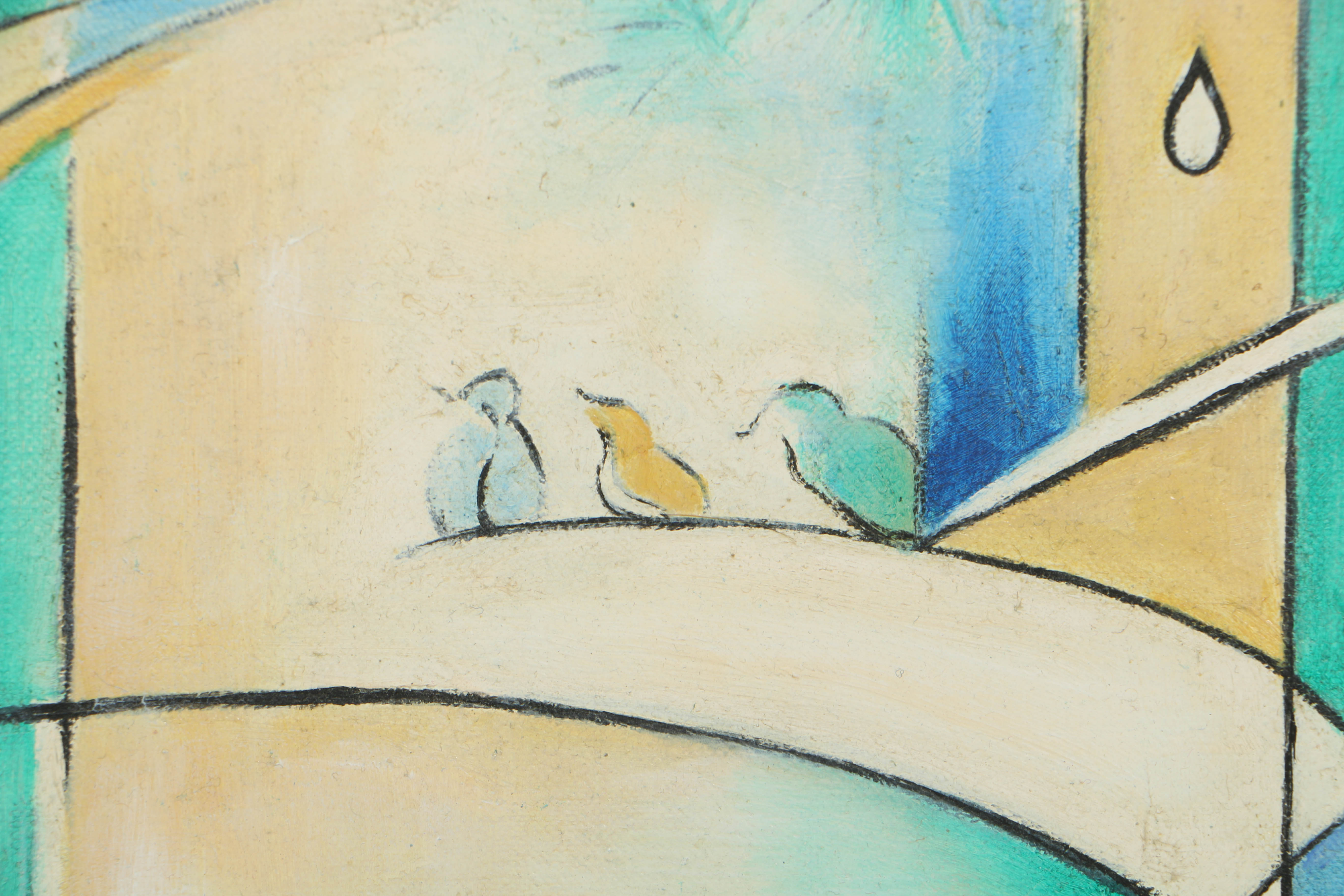 Ida Barbour Carmichael Oil Painting on Canvas "Wainamoinens Harp Song"