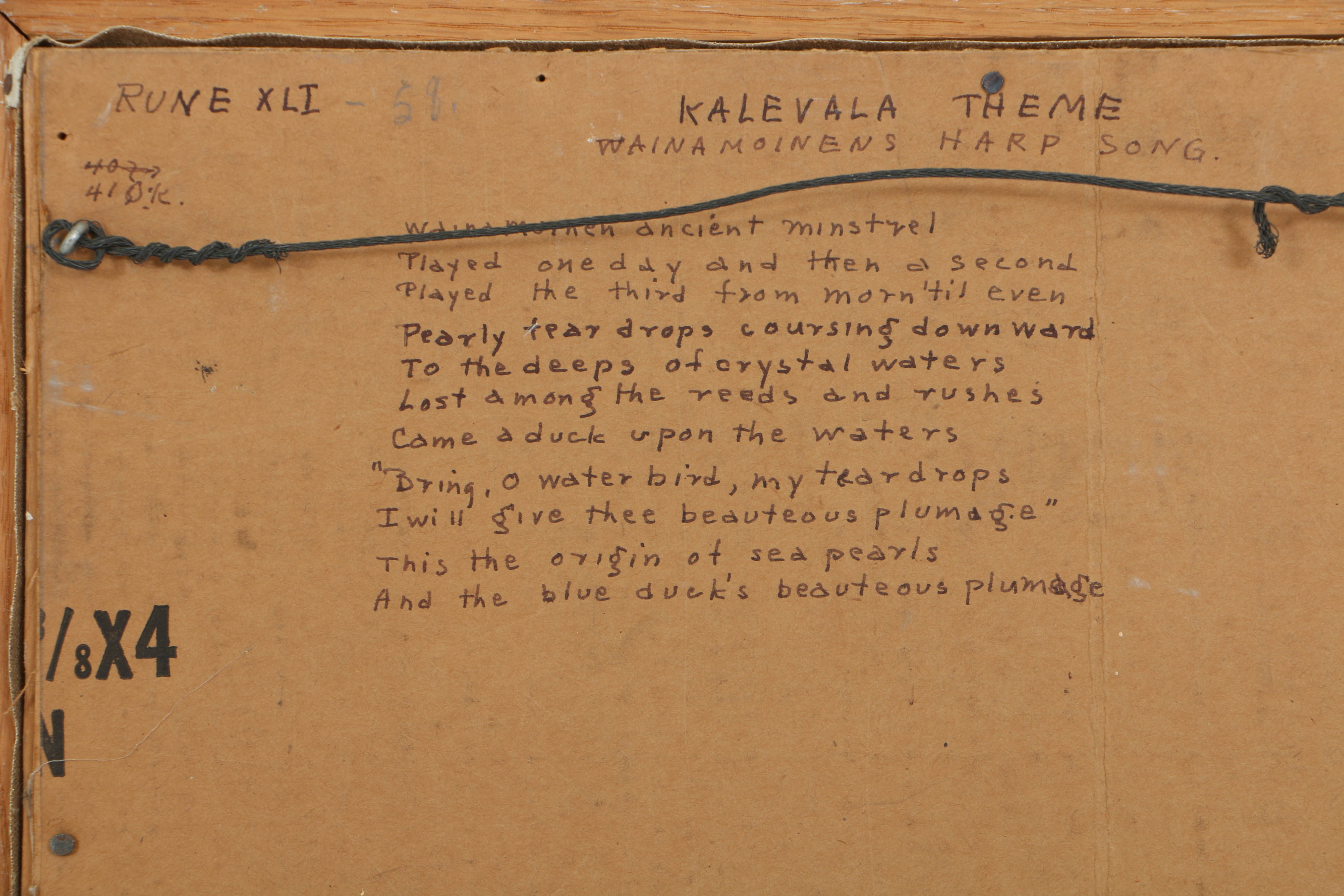 Ida Barbour Carmichael Oil Painting on Canvas "Wainamoinens Harp Song"