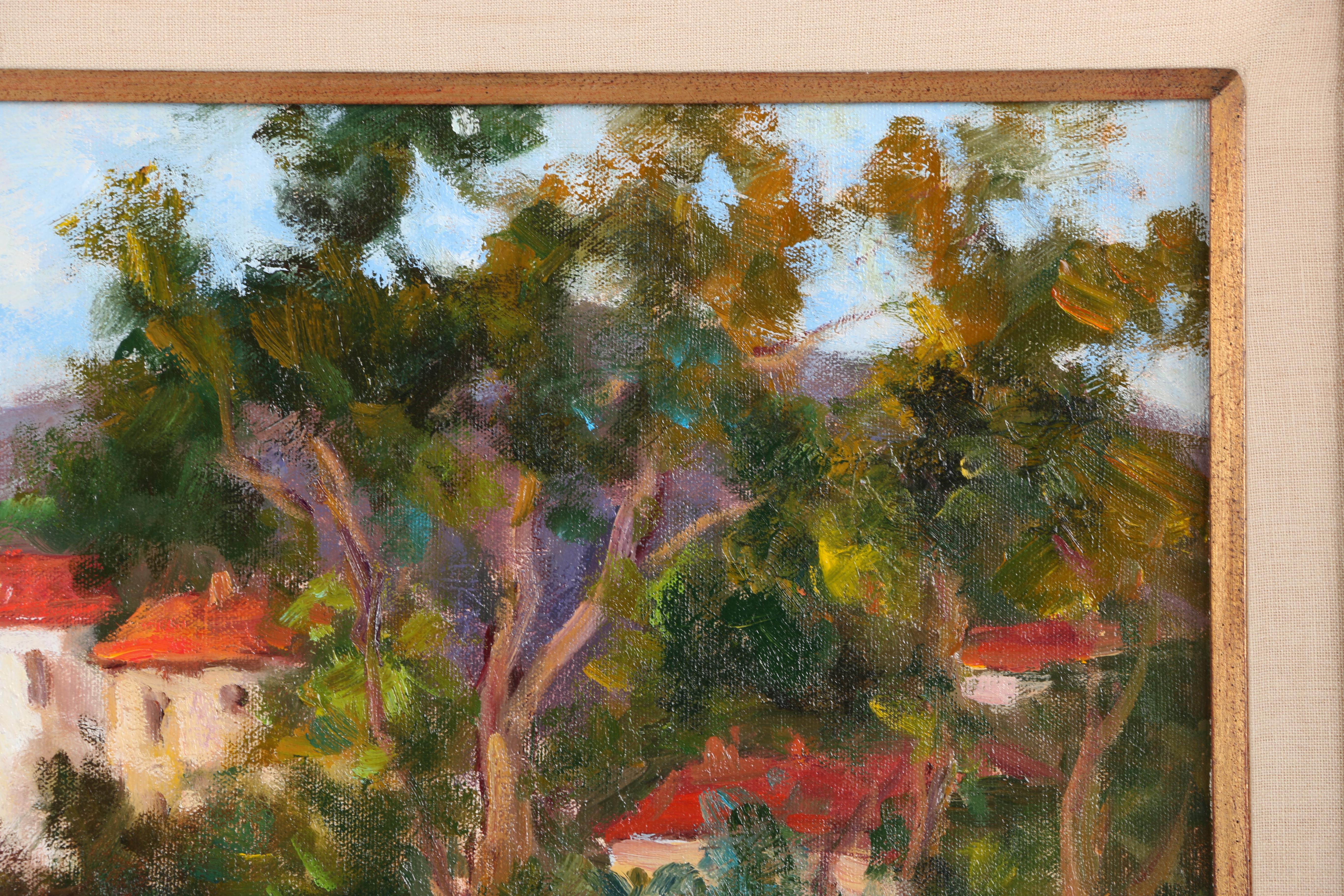 Yvette Sturgis Oil Painting on Canvas "Corsica, Italy"