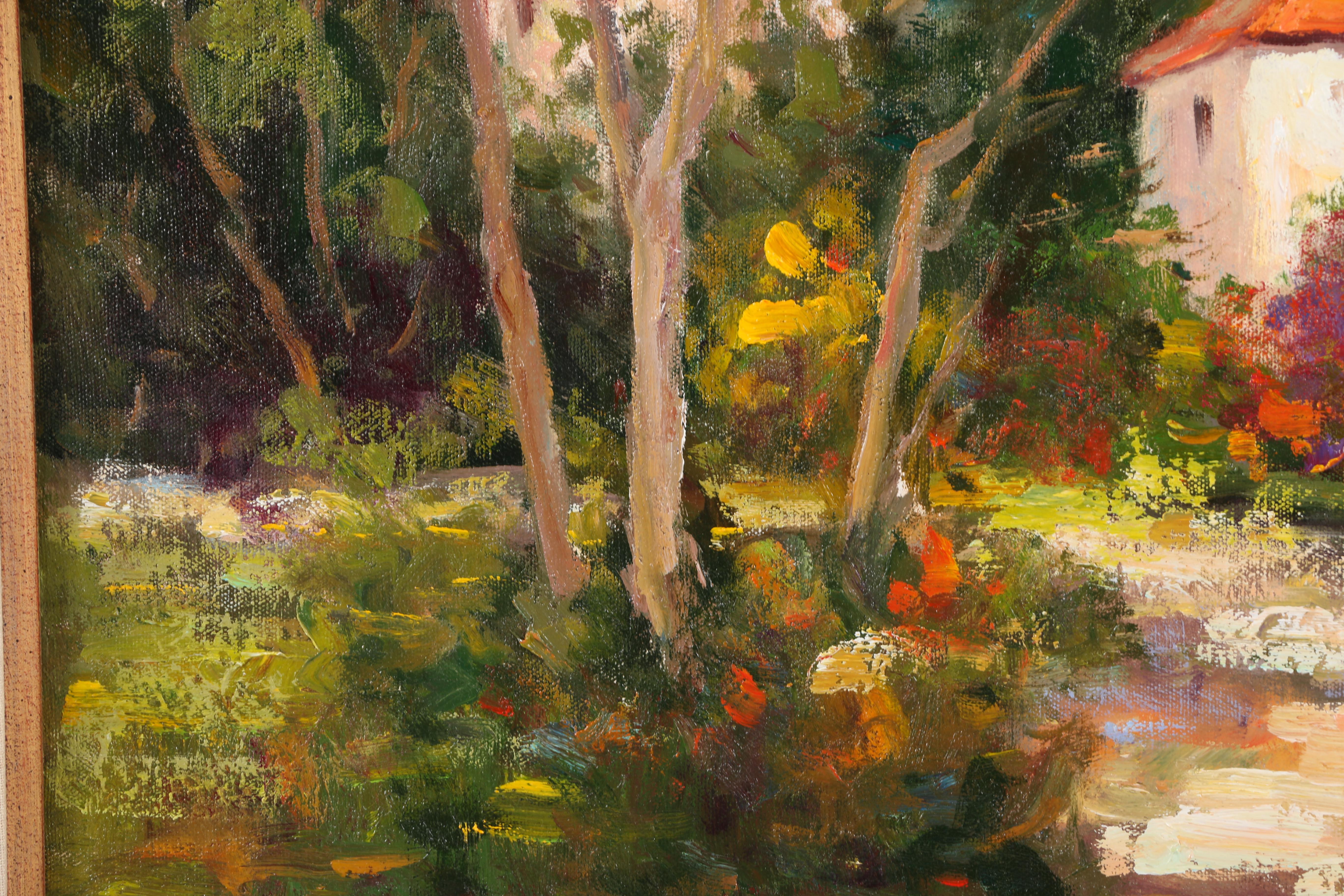 Yvette Sturgis Oil Painting on Canvas "Corsica, Italy"