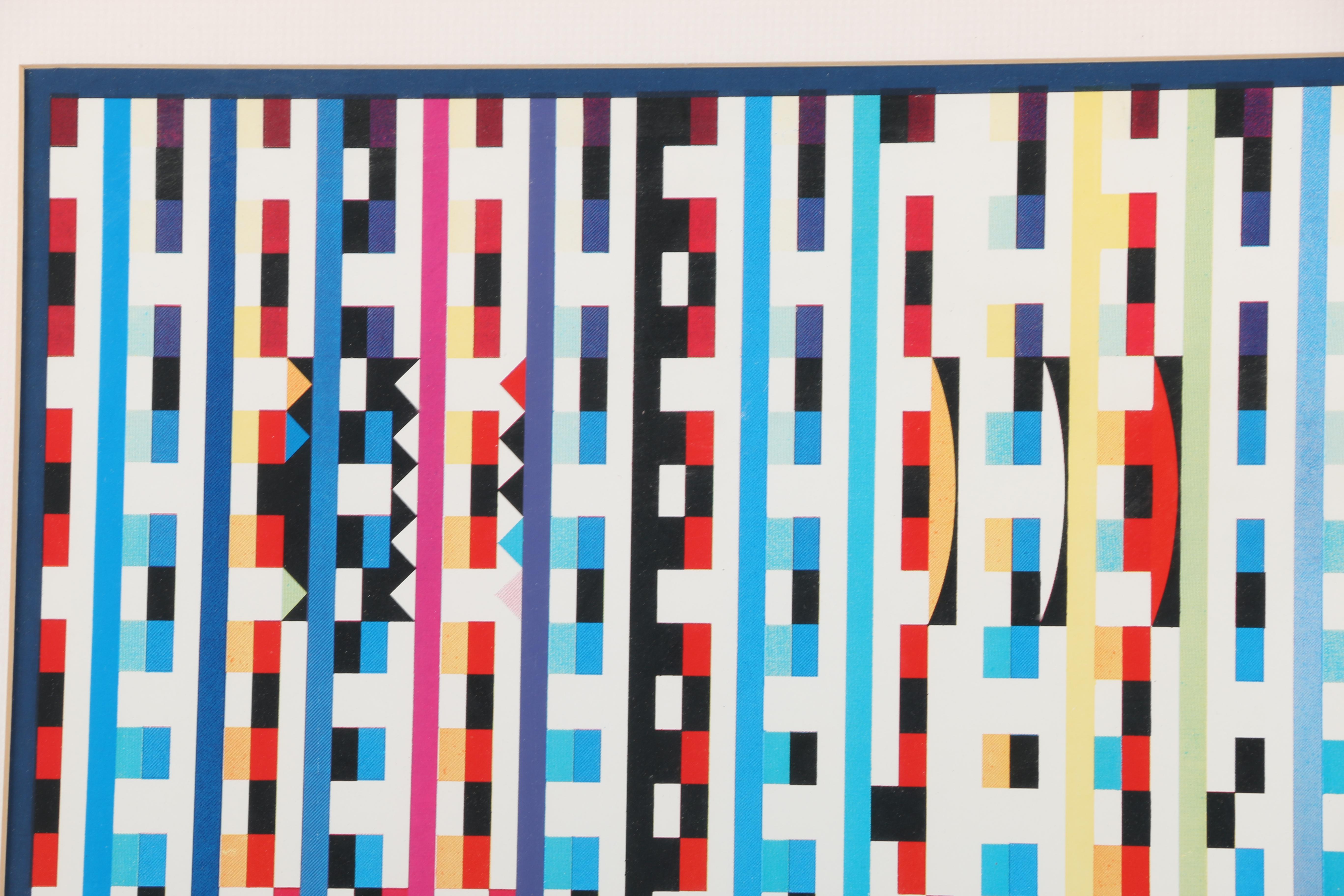Yaacov Agam Autographed 1980 Guggenheim Exhibition Poster