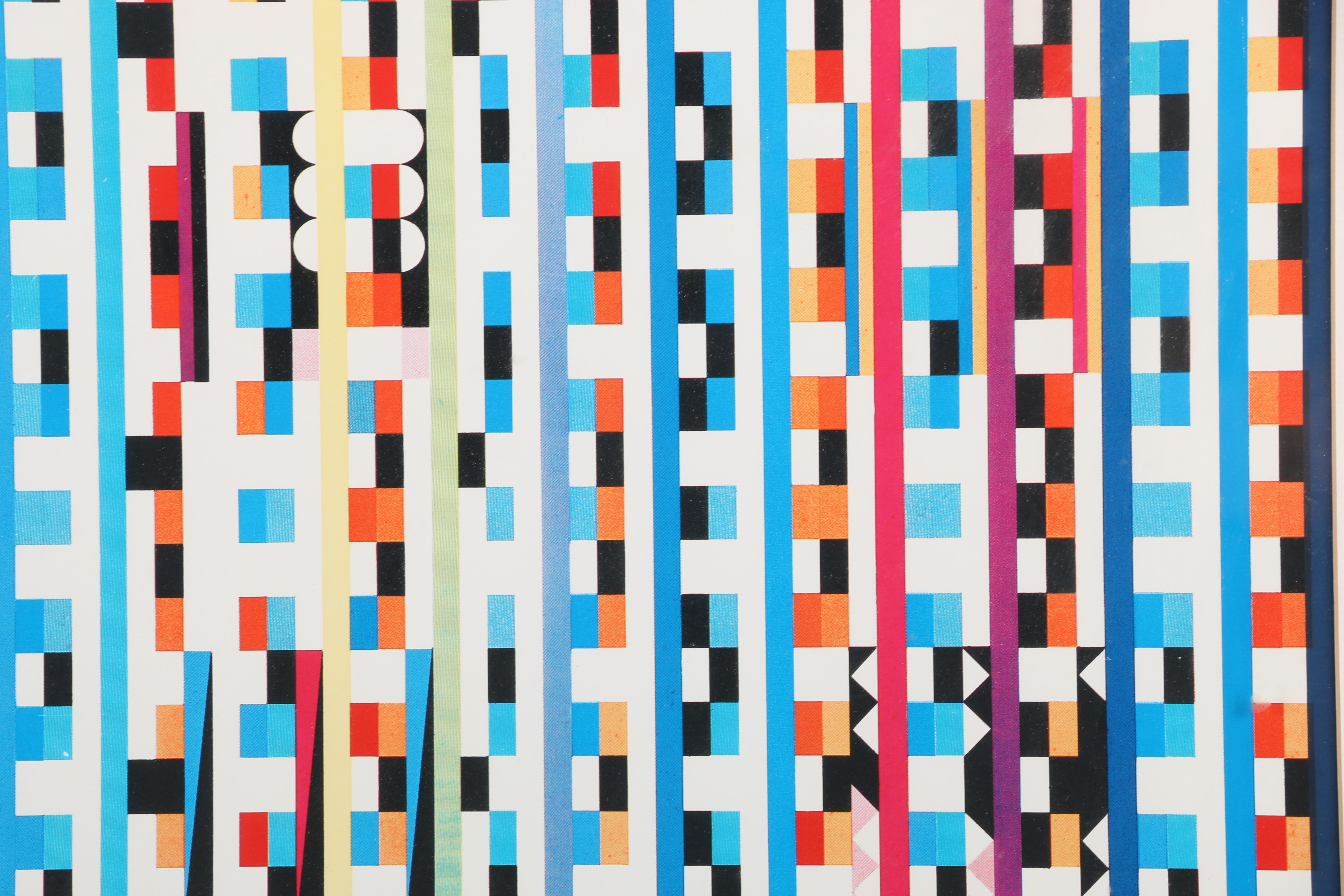 Yaacov Agam Autographed 1980 Guggenheim Exhibition Poster