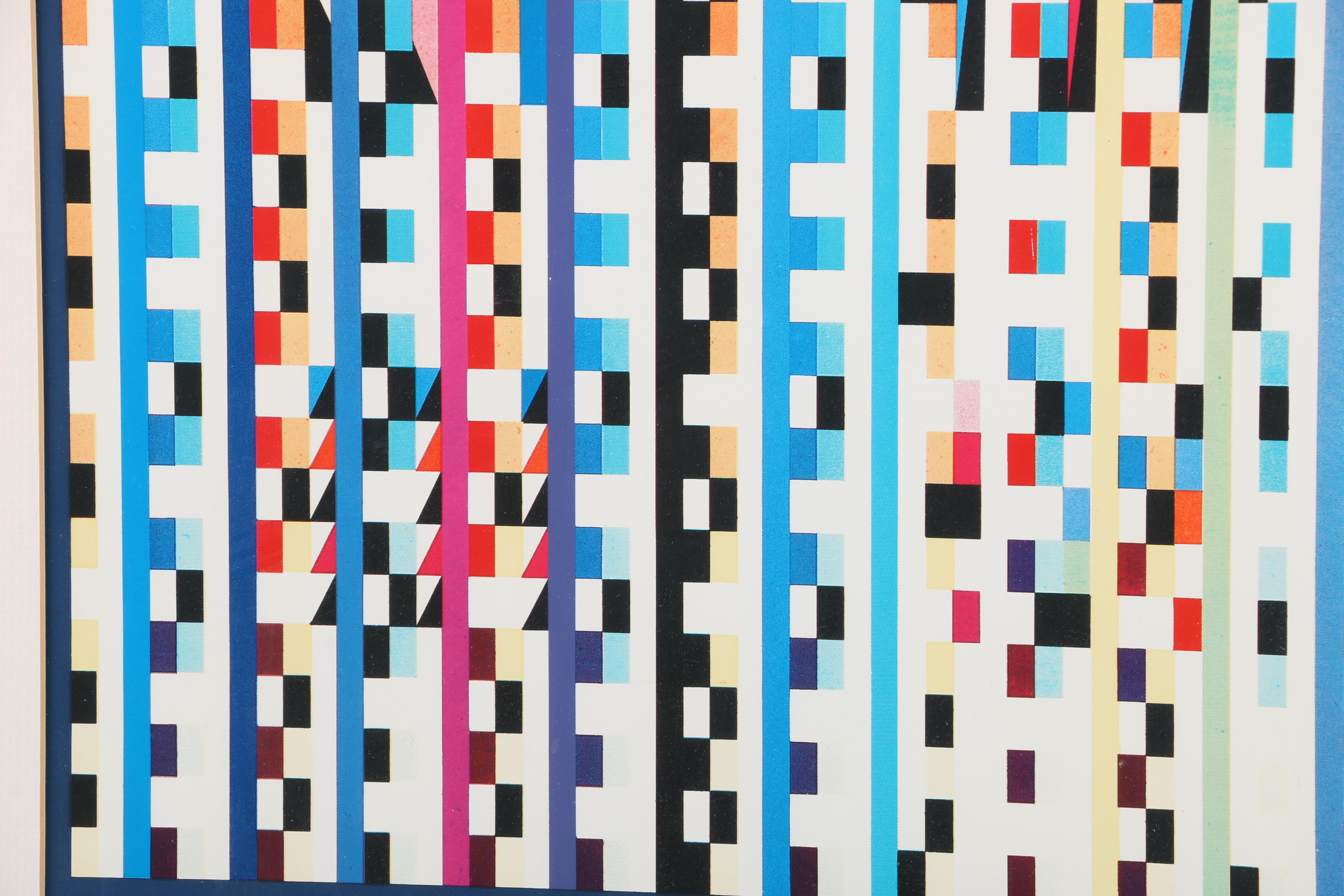 Yaacov Agam Autographed 1980 Guggenheim Exhibition Poster