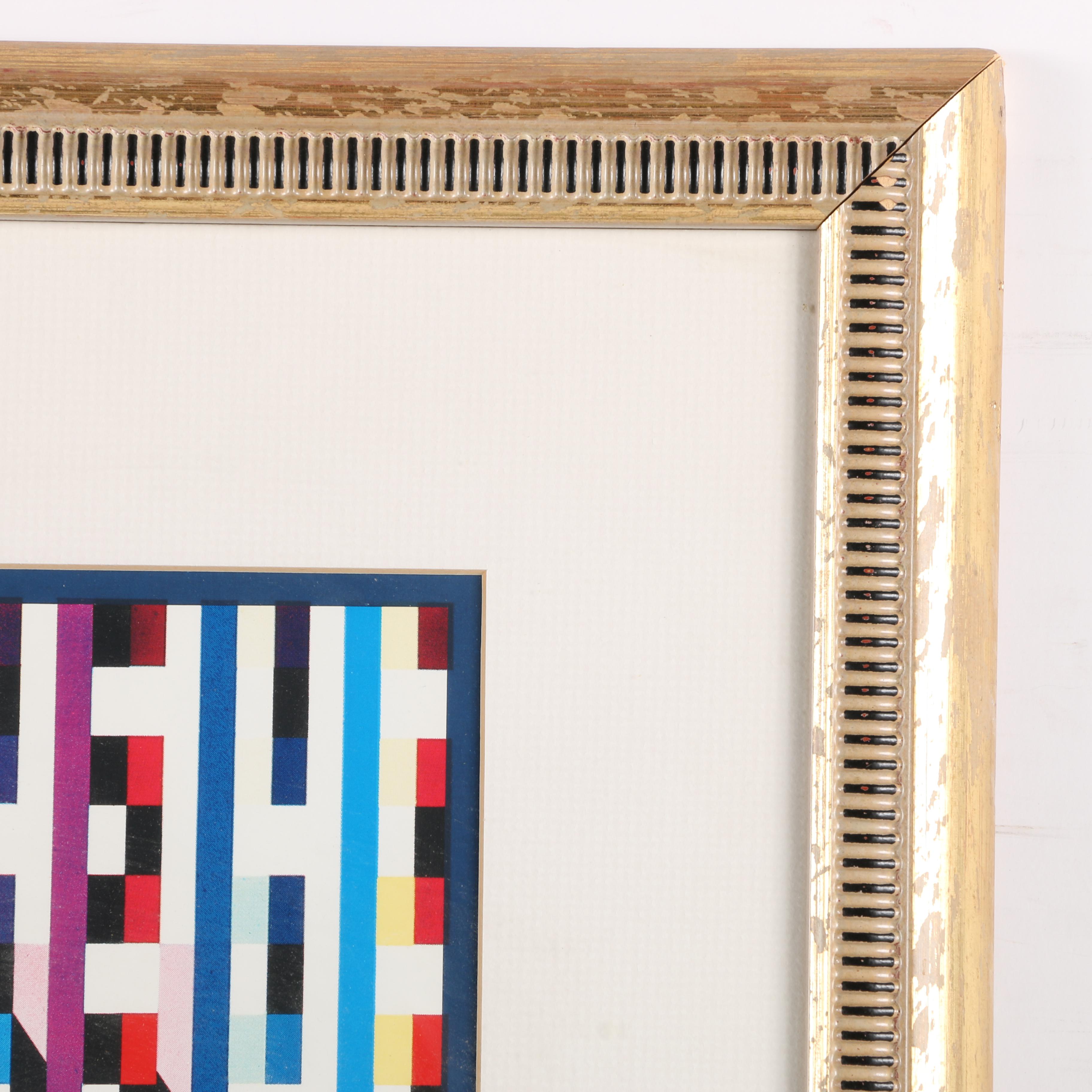 Yaacov Agam Autographed 1980 Guggenheim Exhibition Poster