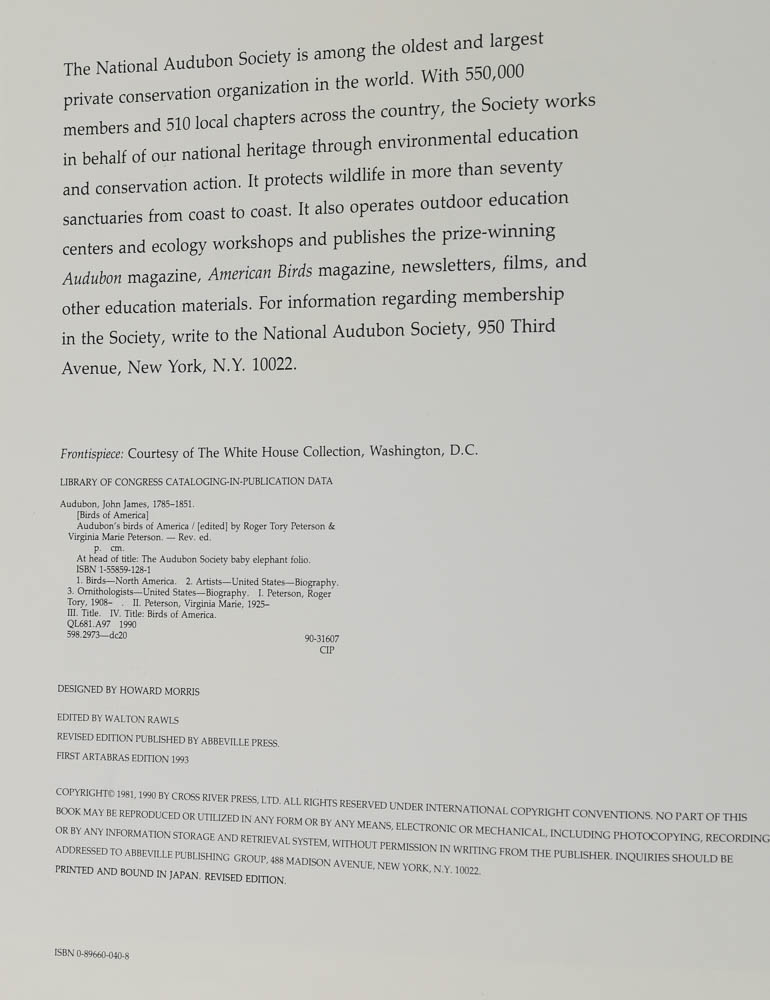 Baby Elephant Folio "Audobon's Birds of America"