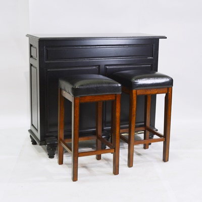 Dry Bar and Two Pier 1 Imports Bar Stools