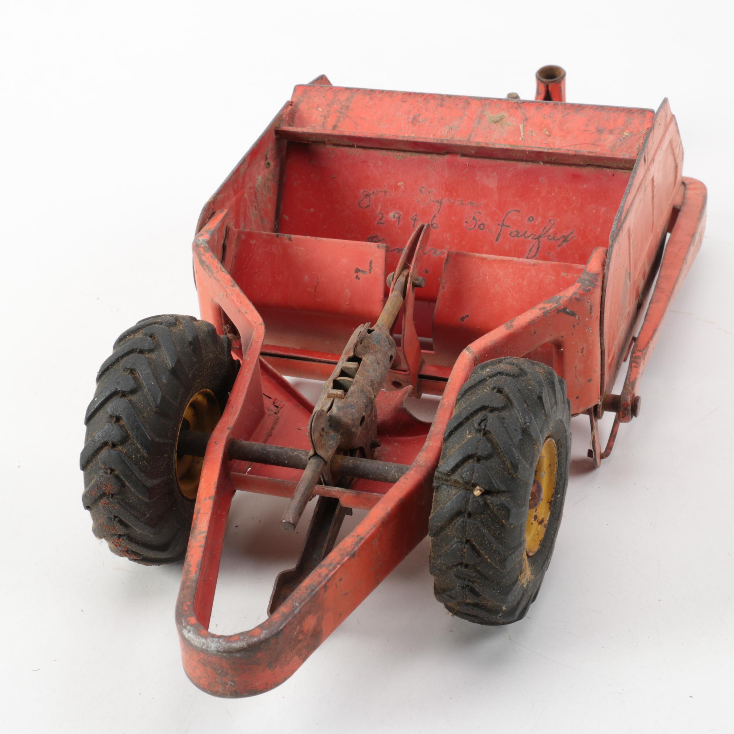 Doepke Model Toys Pressed Steel Tractor and Combine