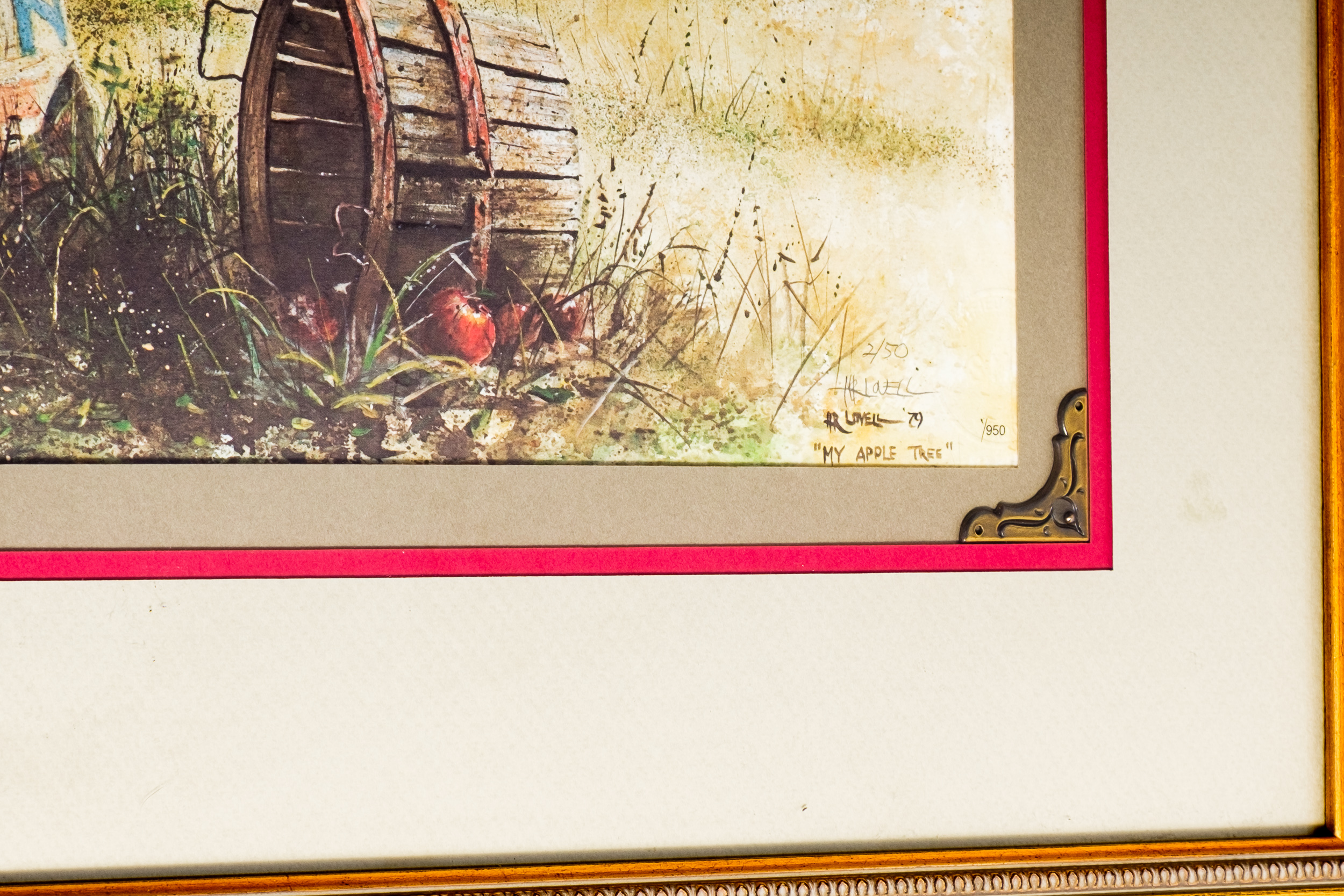 H.R. Lovell Circa 1979 Limited Edition Offset Lithograph "My Apple Tree"