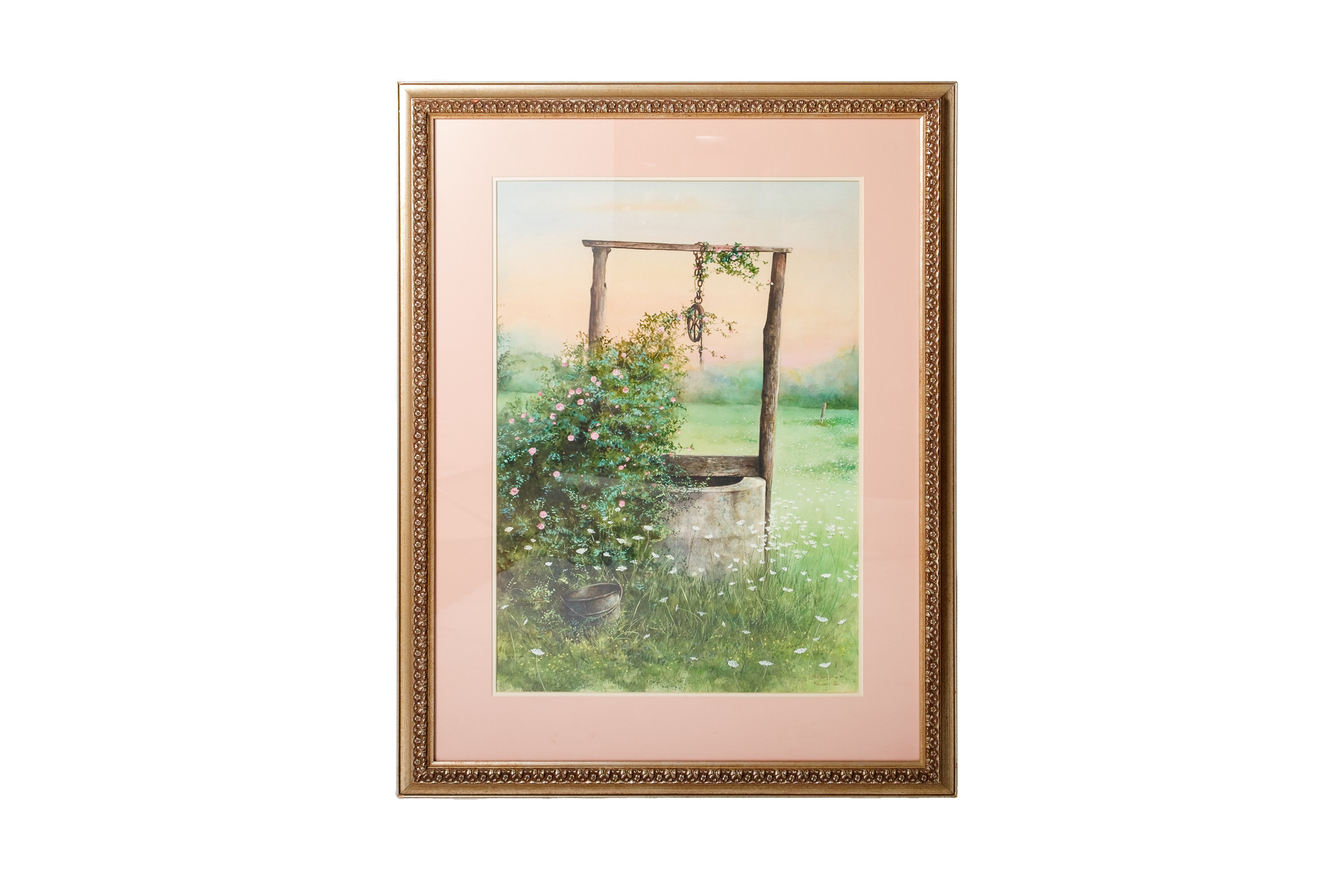 Circa 1986 Offset Lithograph After H.R. Lovell's "Wishing Well"