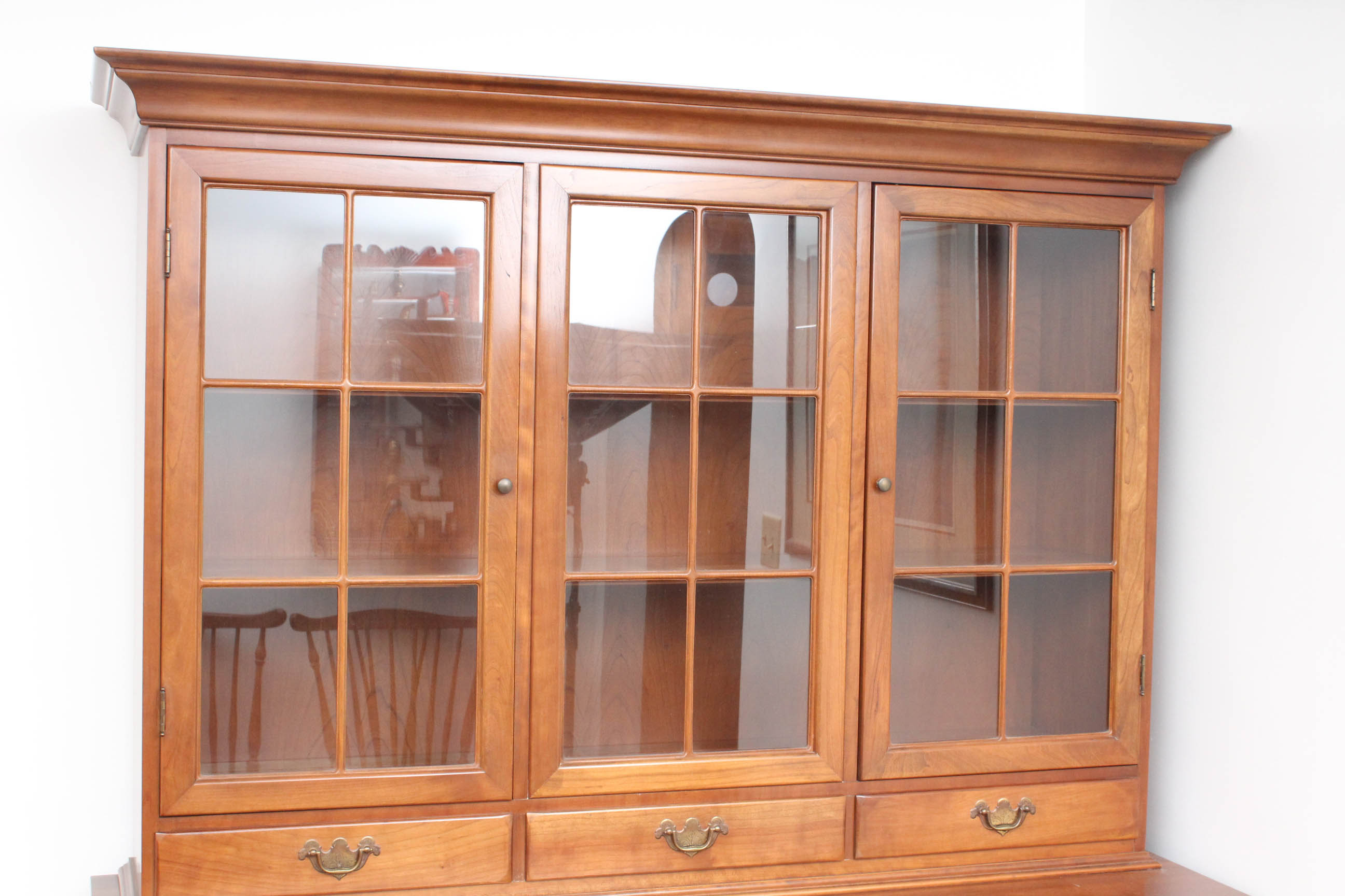 Vintage "Welsh Valley" Cherry China Cabinet by Thomasville