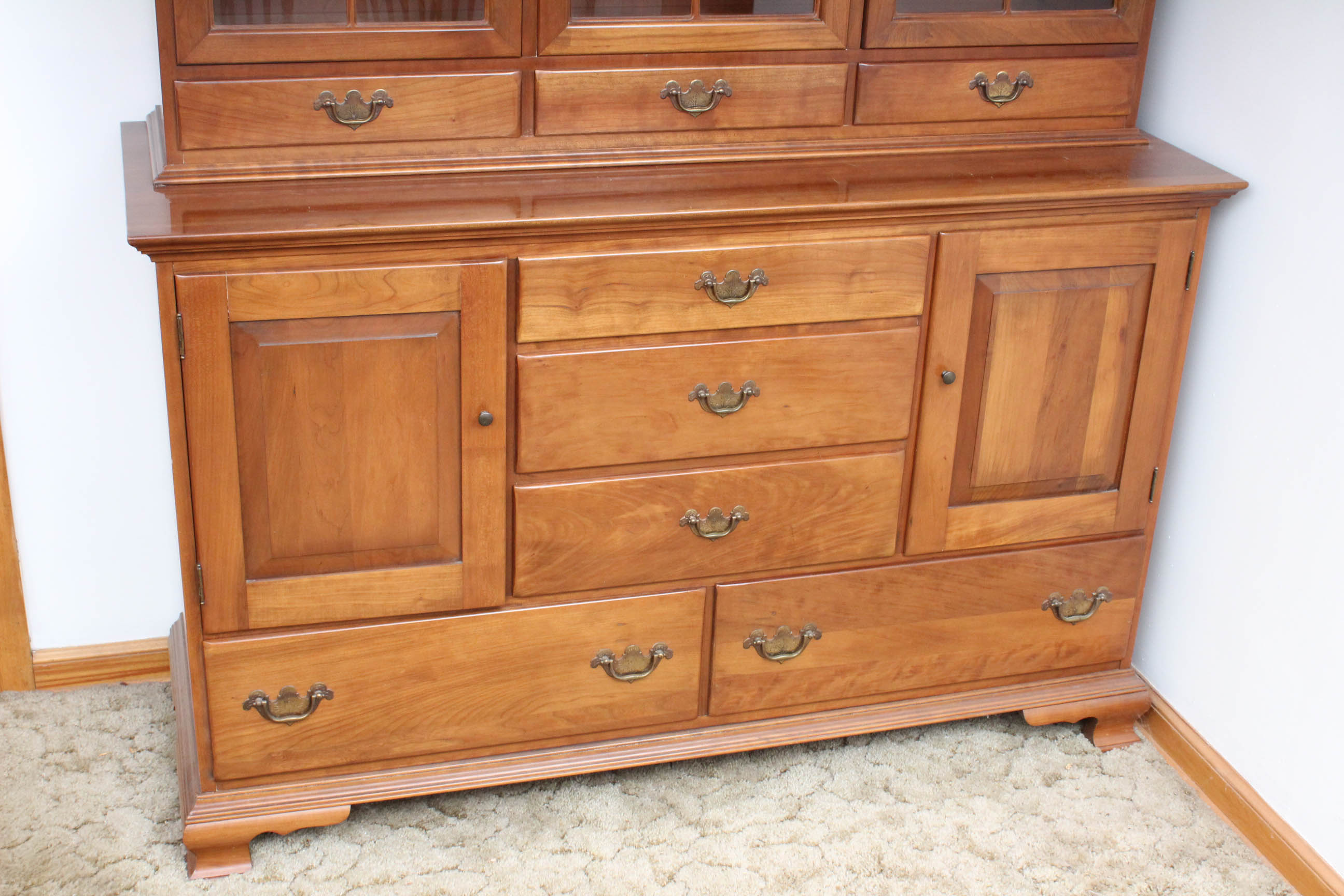 Vintage "Welsh Valley" Cherry China Cabinet by Thomasville