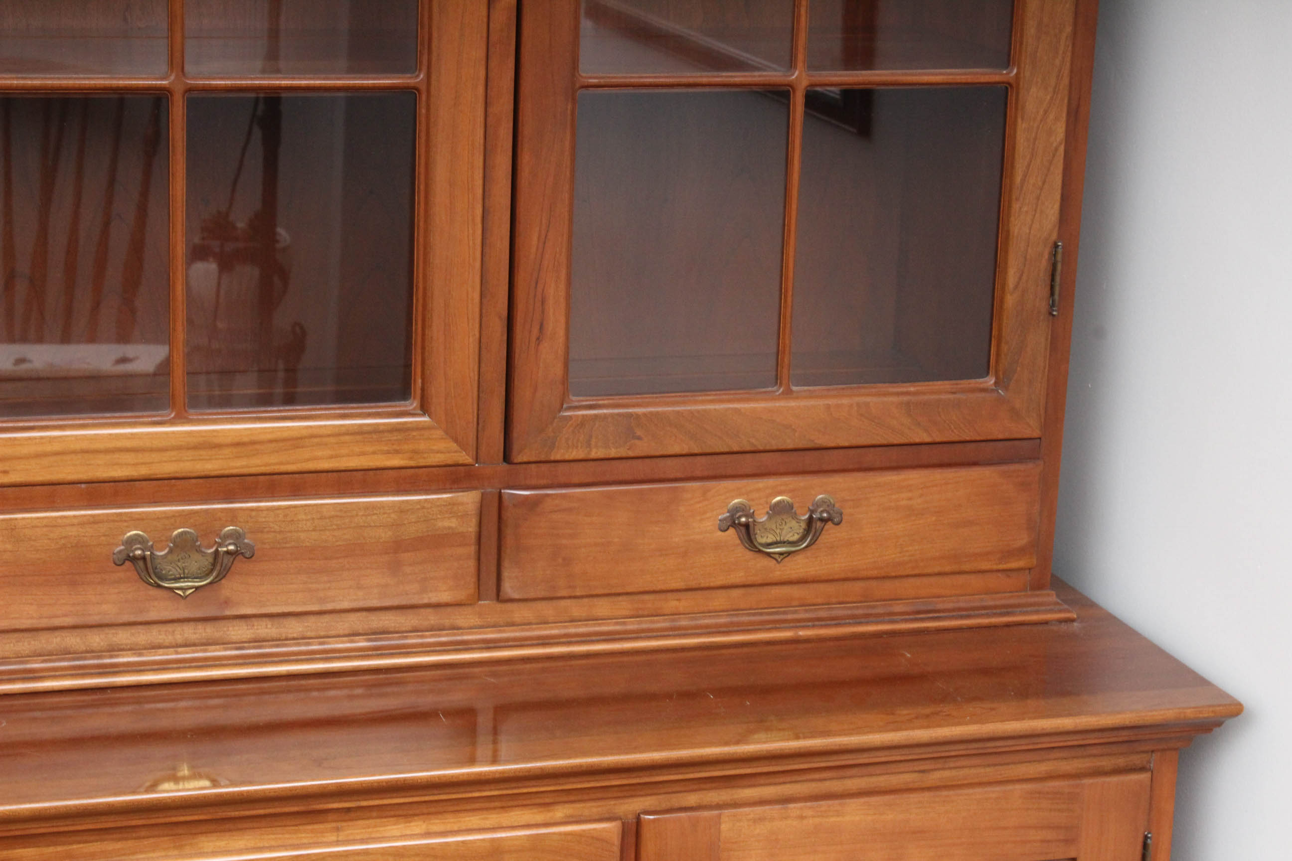 Vintage "Welsh Valley" Cherry China Cabinet by Thomasville