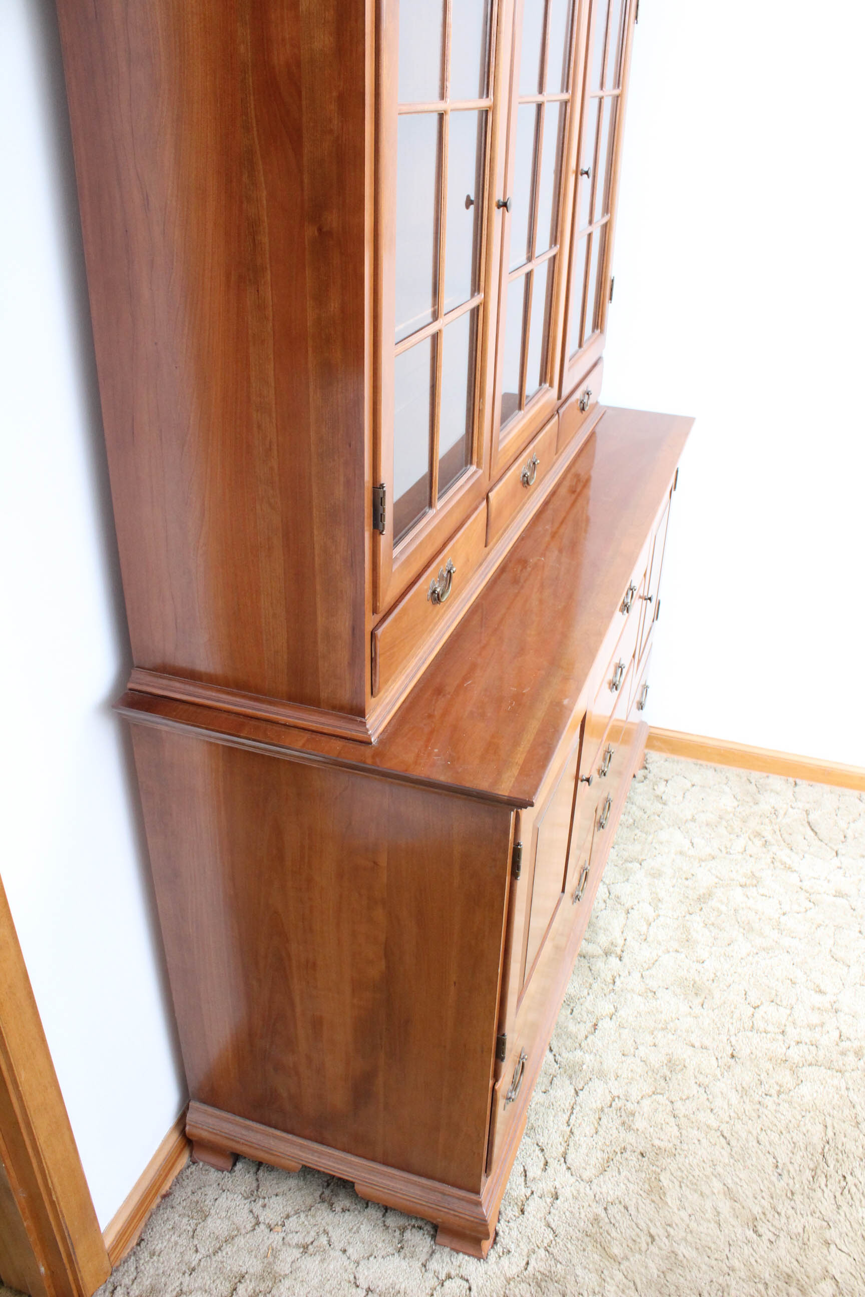 Vintage "Welsh Valley" Cherry China Cabinet by Thomasville