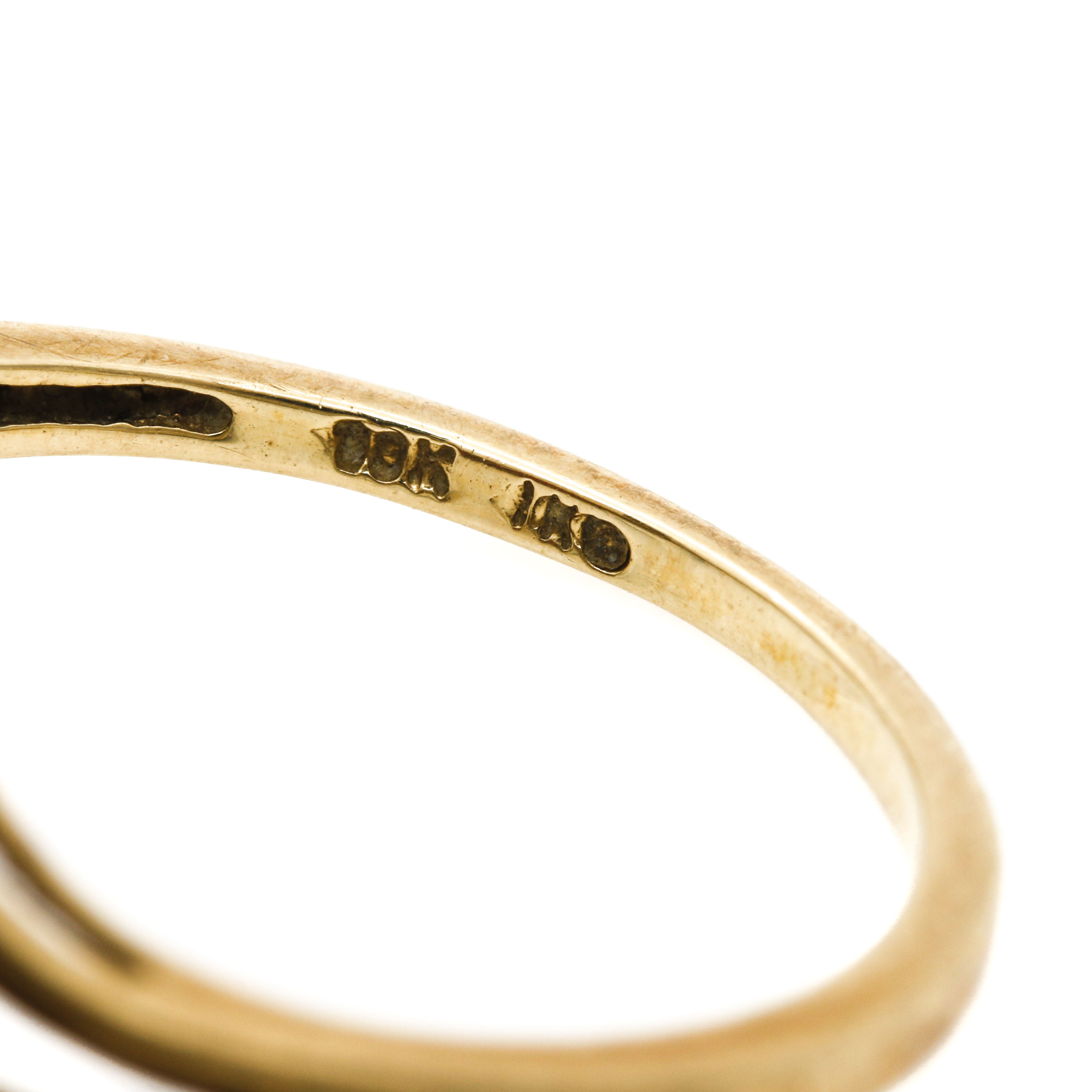 10K Yellow Gold Rings With Ruby, Blue Topaz and Diamonds