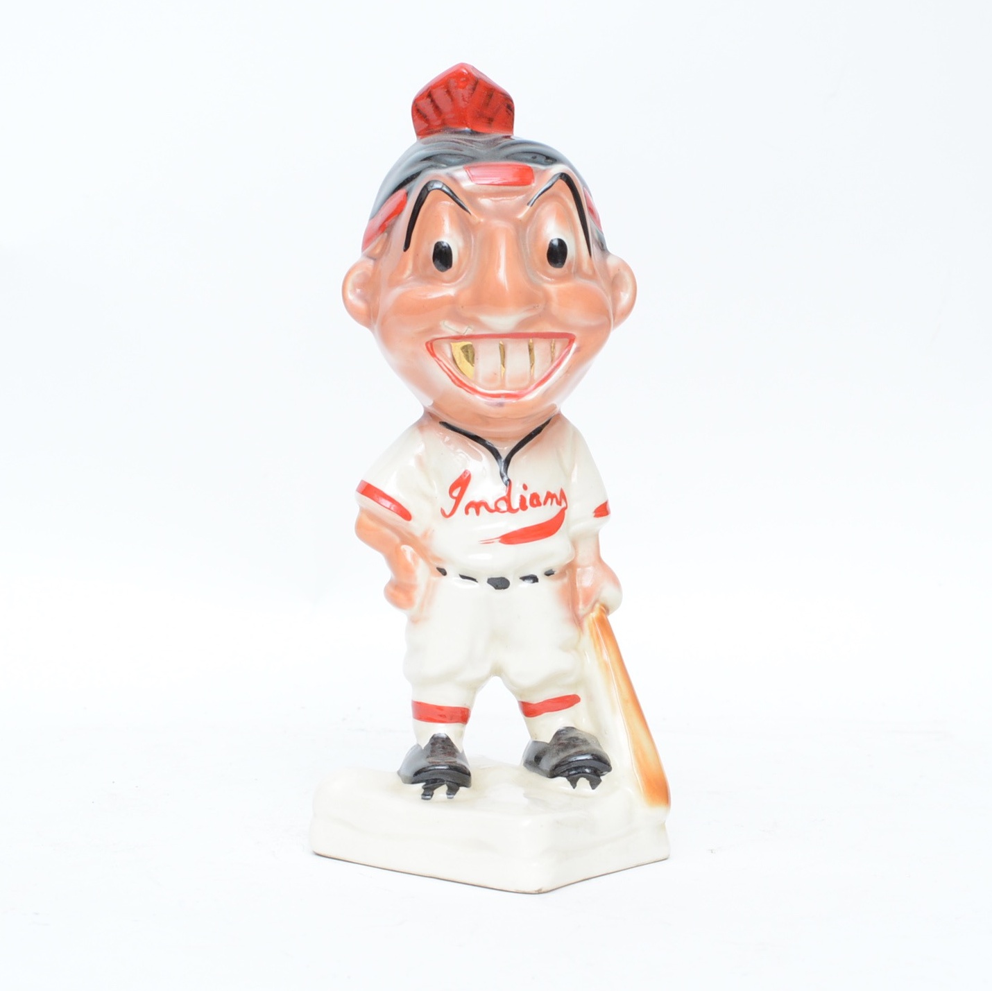 Stanford Pottery Cleveland Indians Mascot (1930's - 1940's)