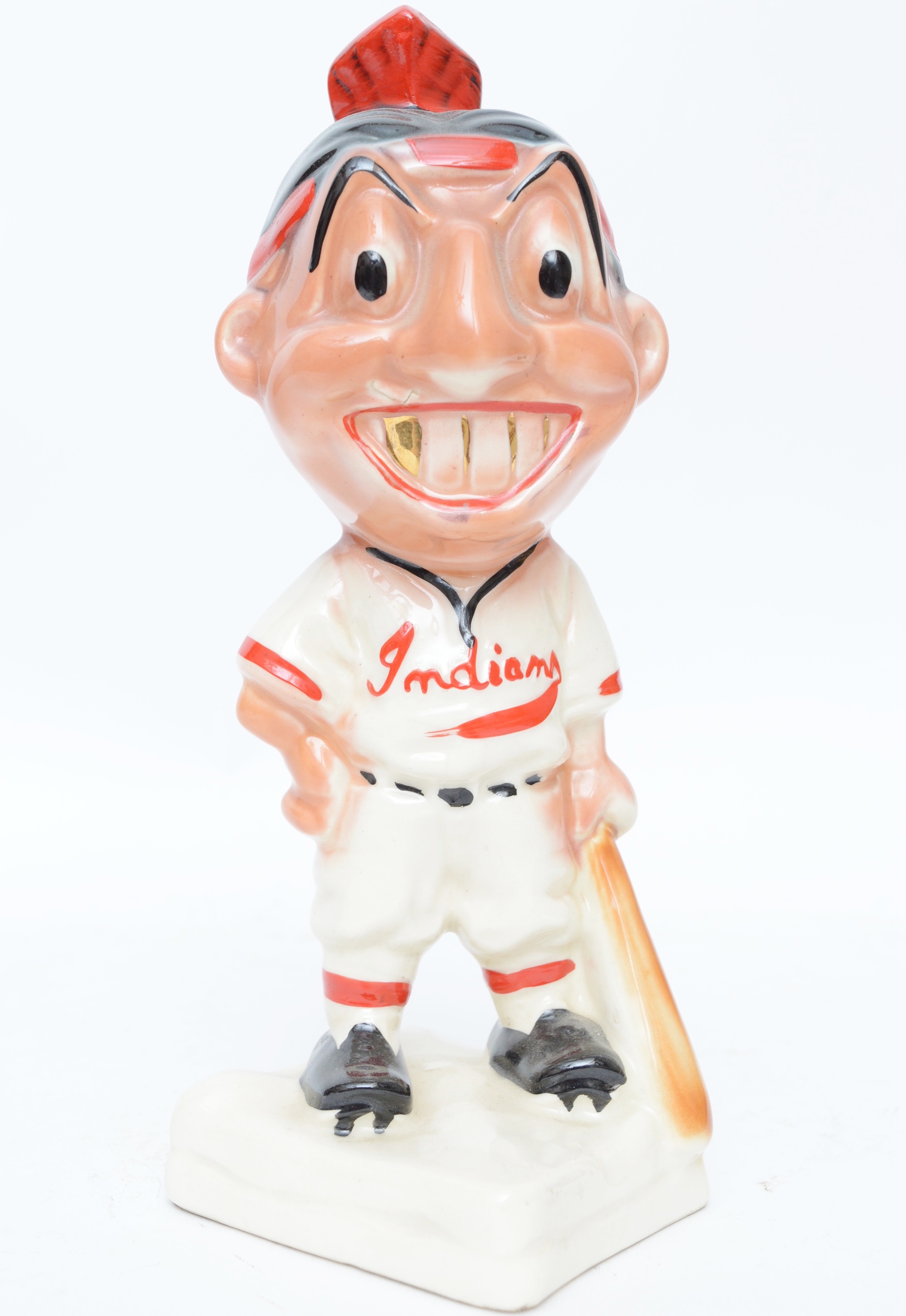 Stanford Pottery Cleveland Indians Mascot (1930's - 1940's)