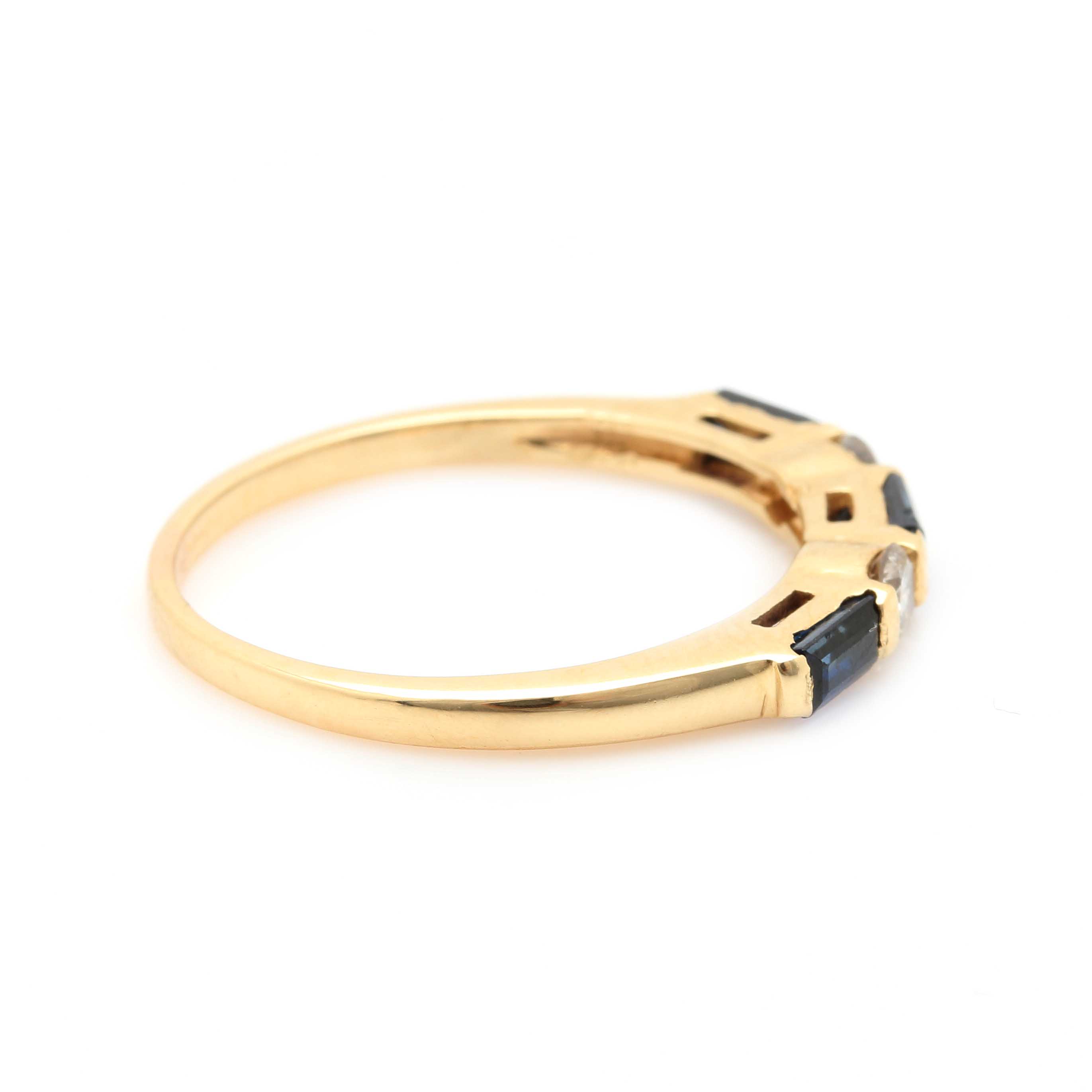 Criterion Jewelry Casting 14K Yellow Gold Sapphire and Diamond Ring