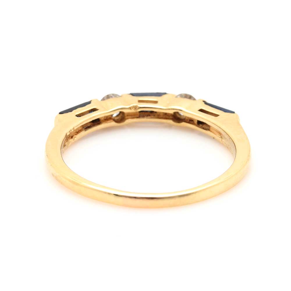 Criterion Jewelry Casting 14K Yellow Gold Sapphire and Diamond Ring