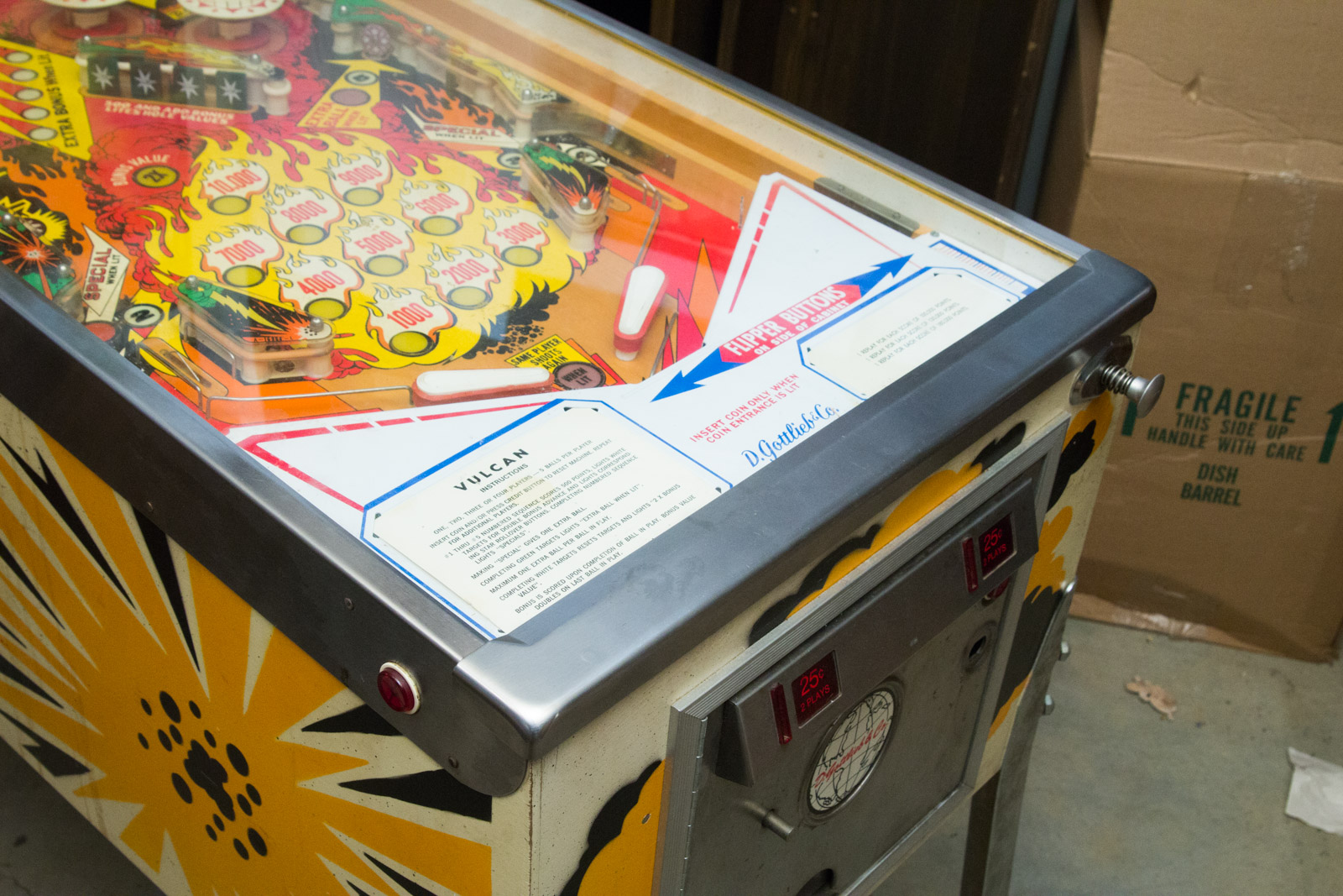 1977 Vulcan Pinball Machine