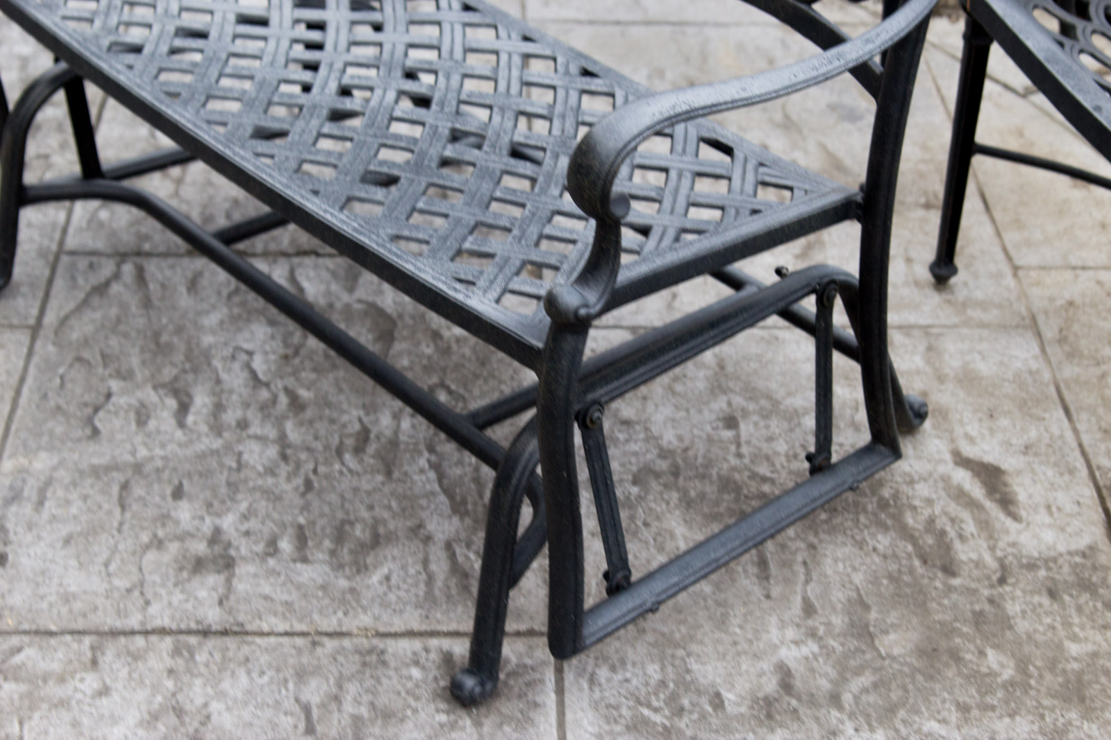 Hanamint Cast Aluminum Benches and Glider