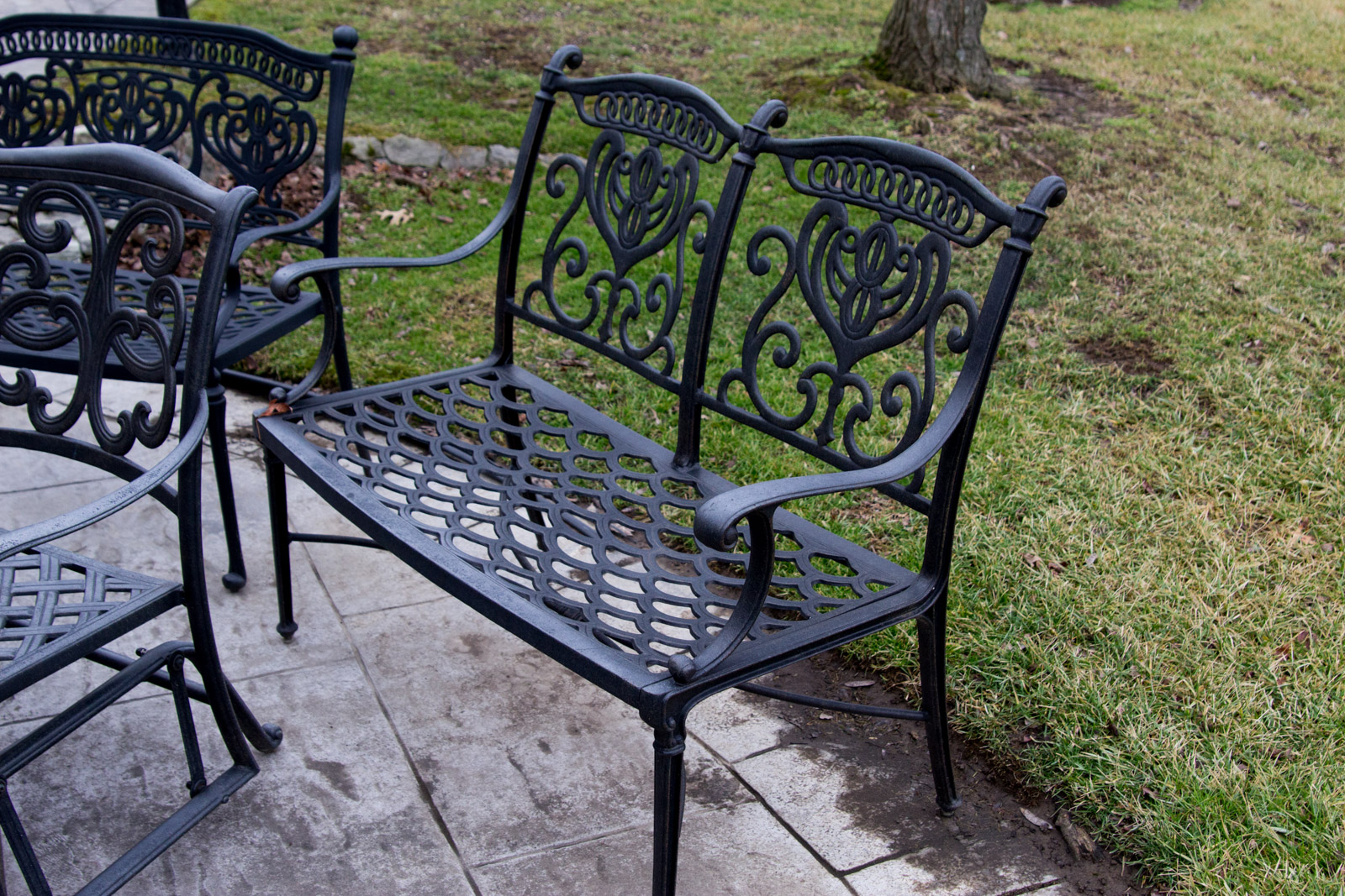 Hanamint Cast Aluminum Benches and Glider