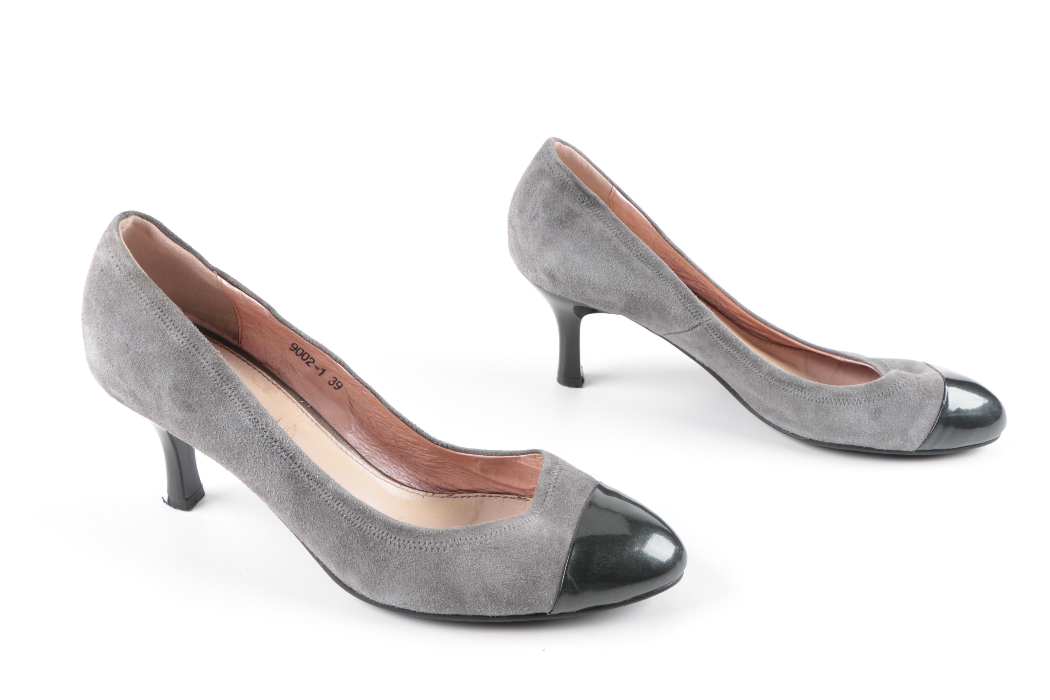 Prada Grey Suede Pumps