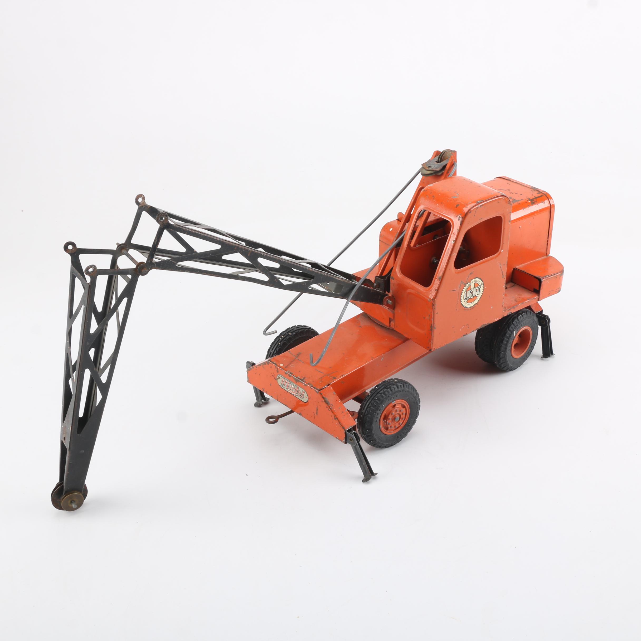 Vintage Pressed Steel Doepke Model Toys Crane