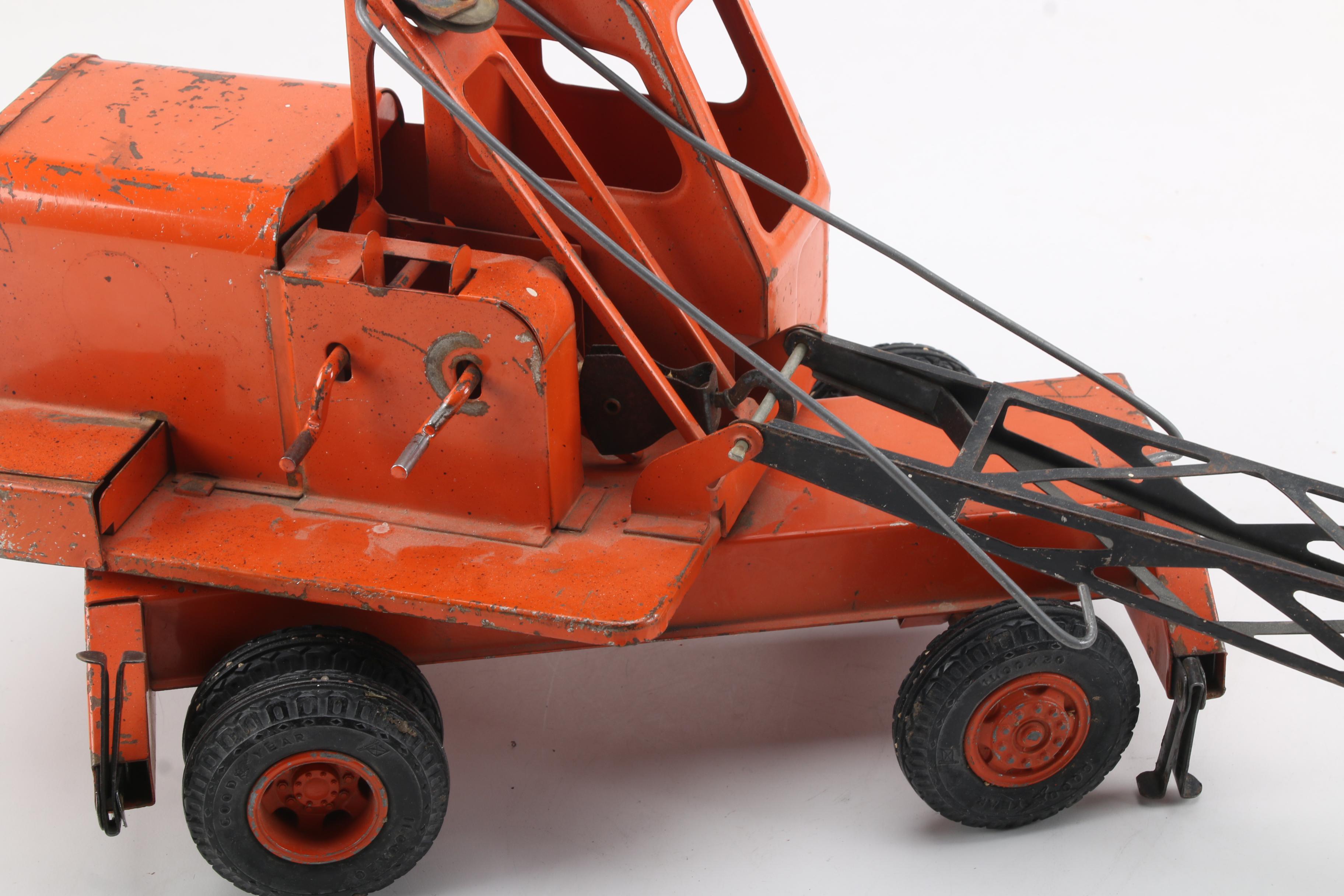 Vintage Pressed Steel Doepke Model Toys Crane