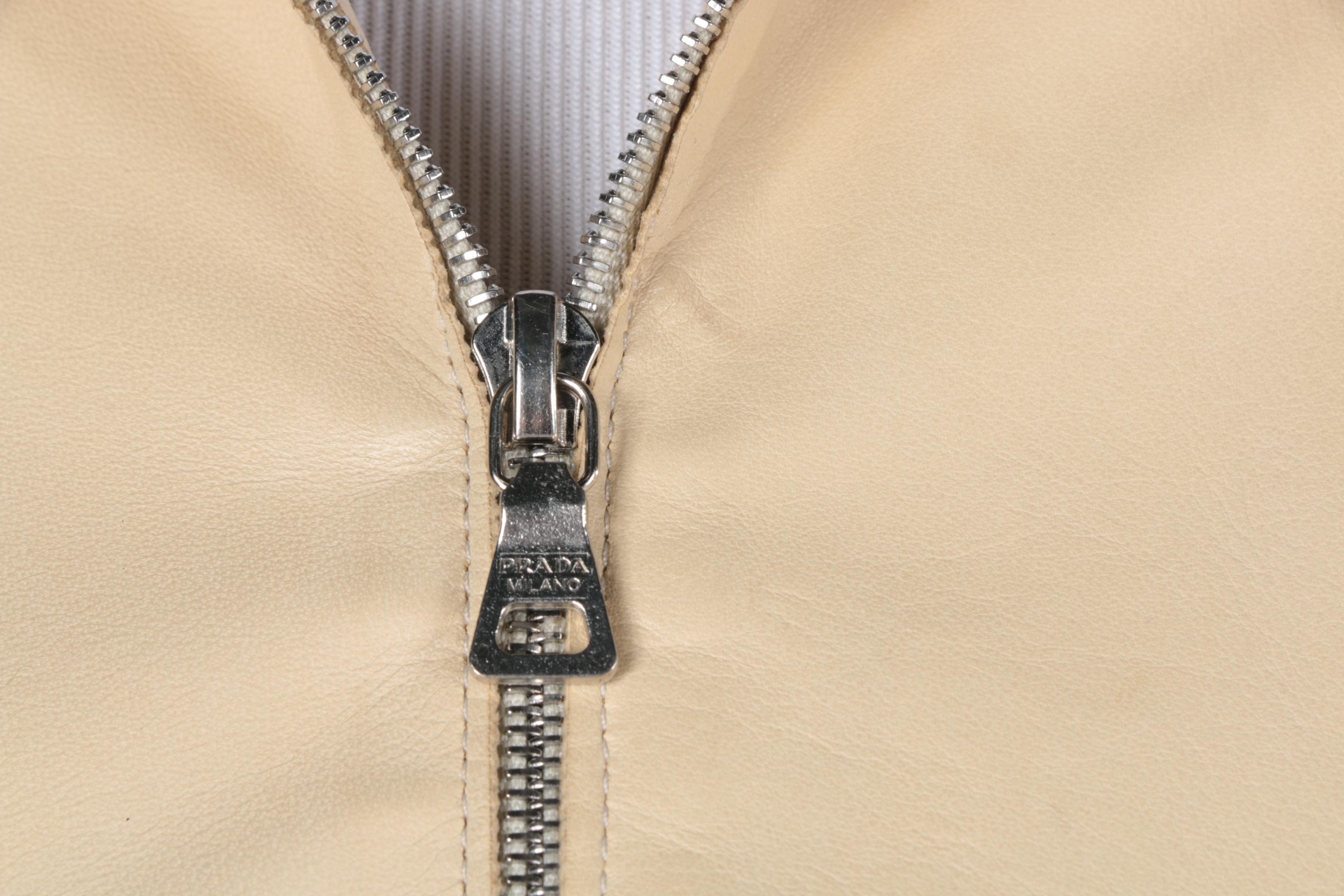 Women's Prada Beige Leather Jacket