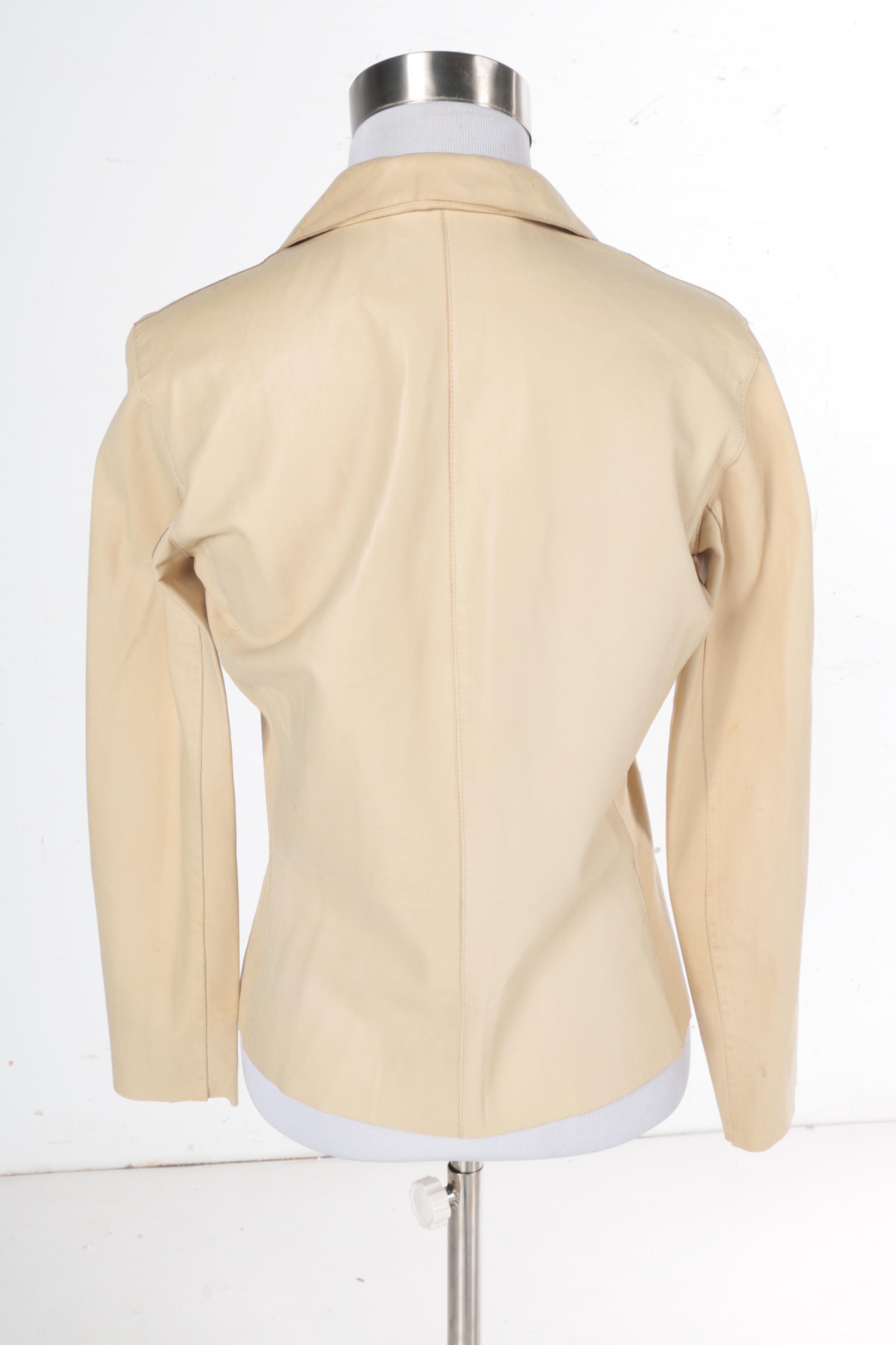 Women's Prada Beige Leather Jacket