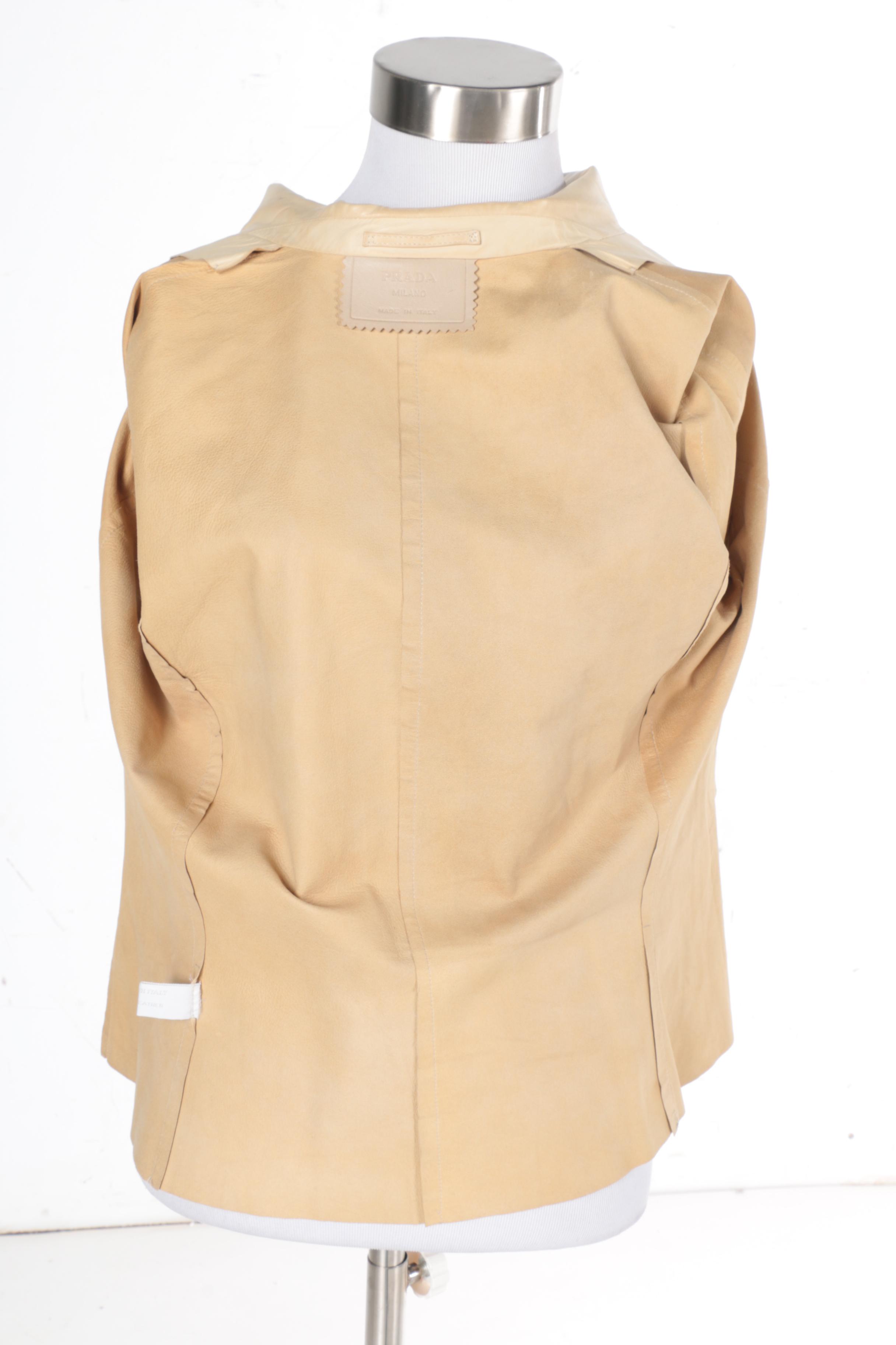 Women's Prada Beige Leather Jacket