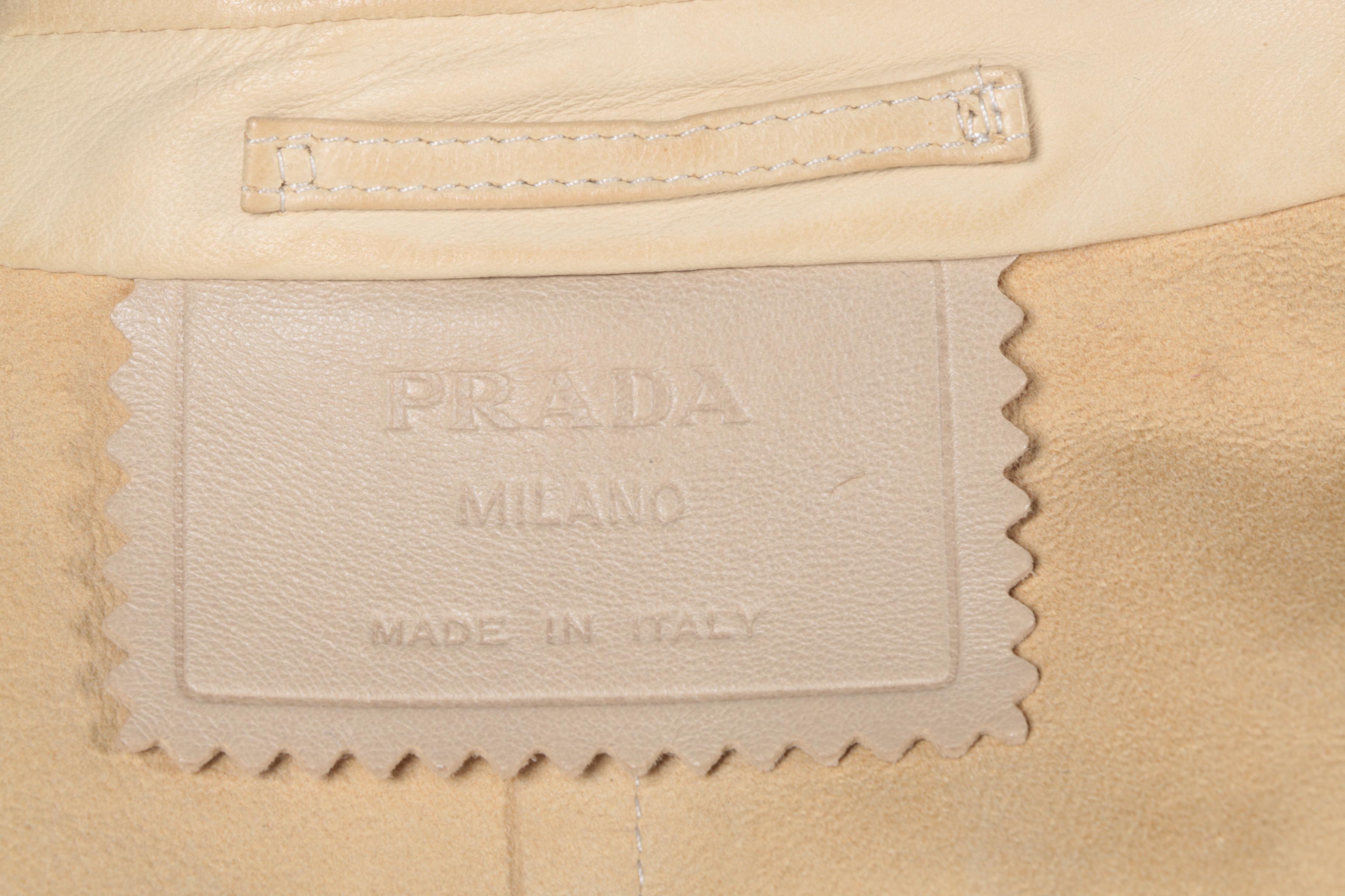 Women's Prada Beige Leather Jacket