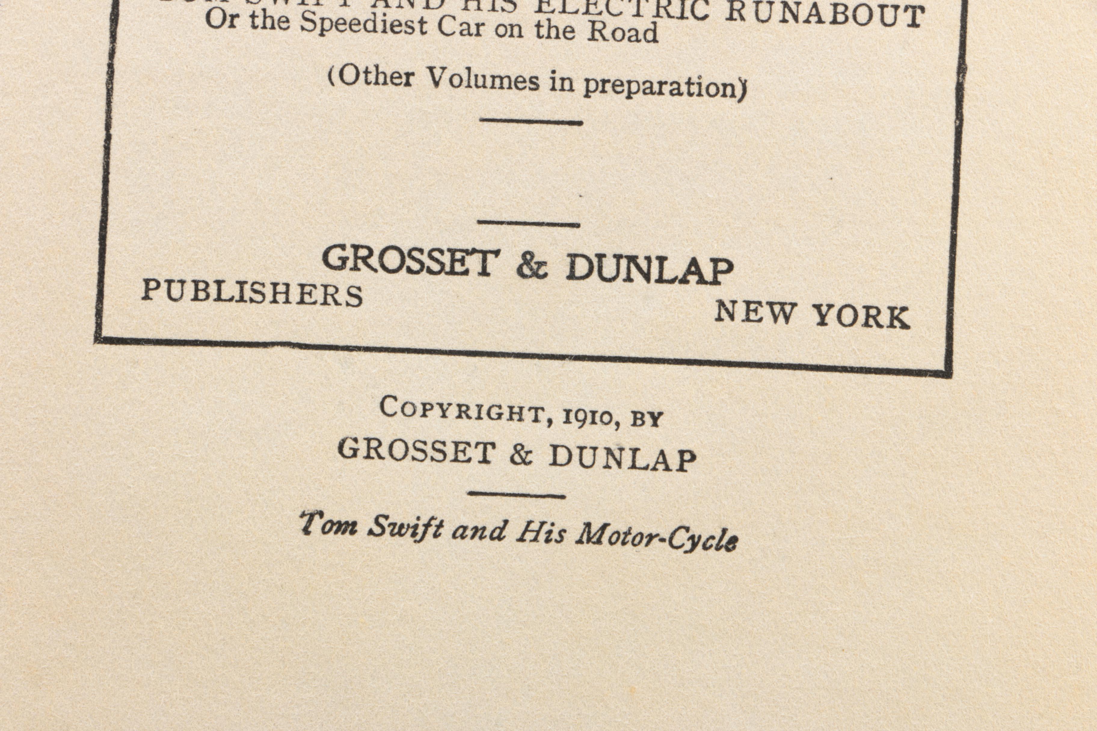 Young Adult Novels featuring "Tom Swift"