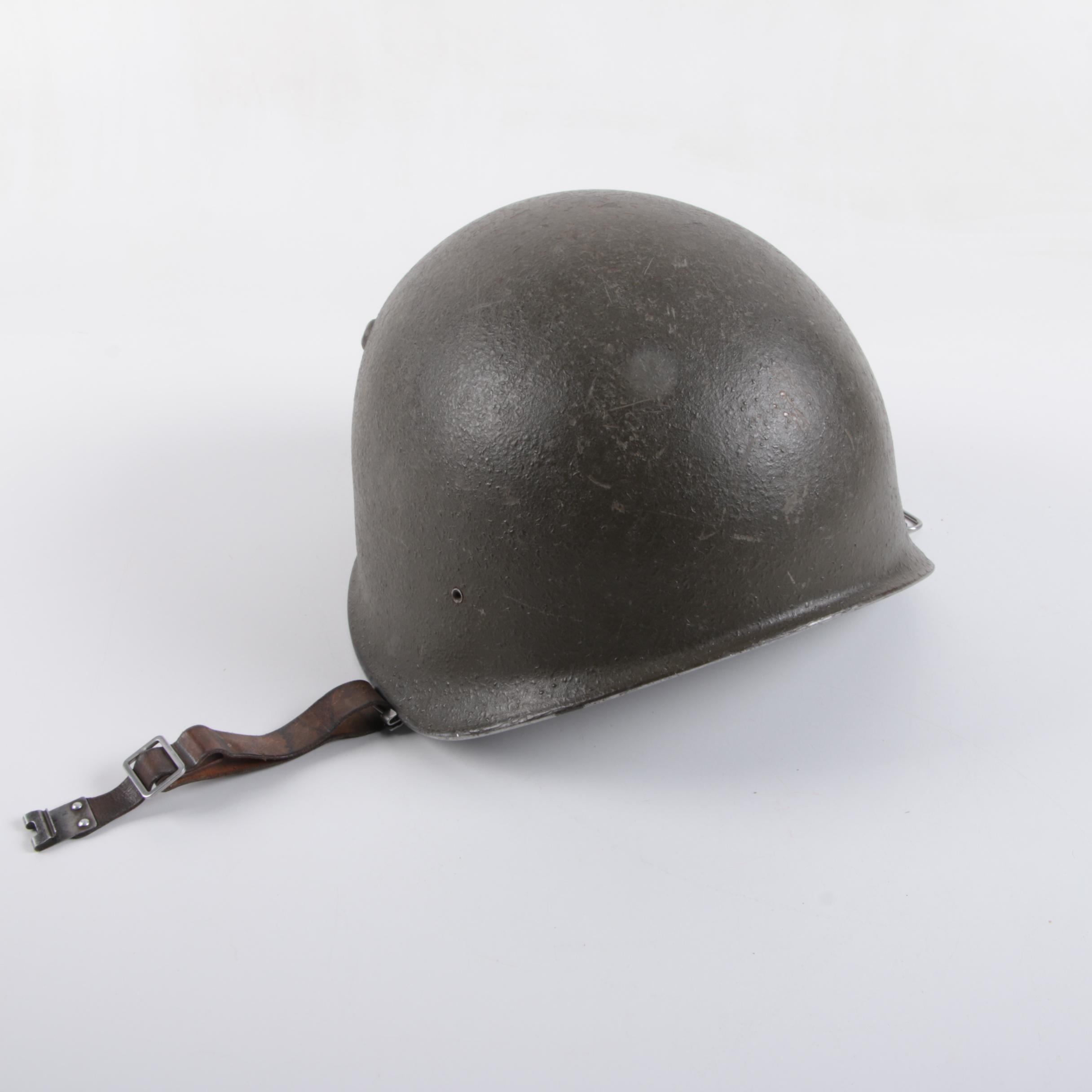 Postwar Soviet Union Style Steel Helmet with Leather Lining
