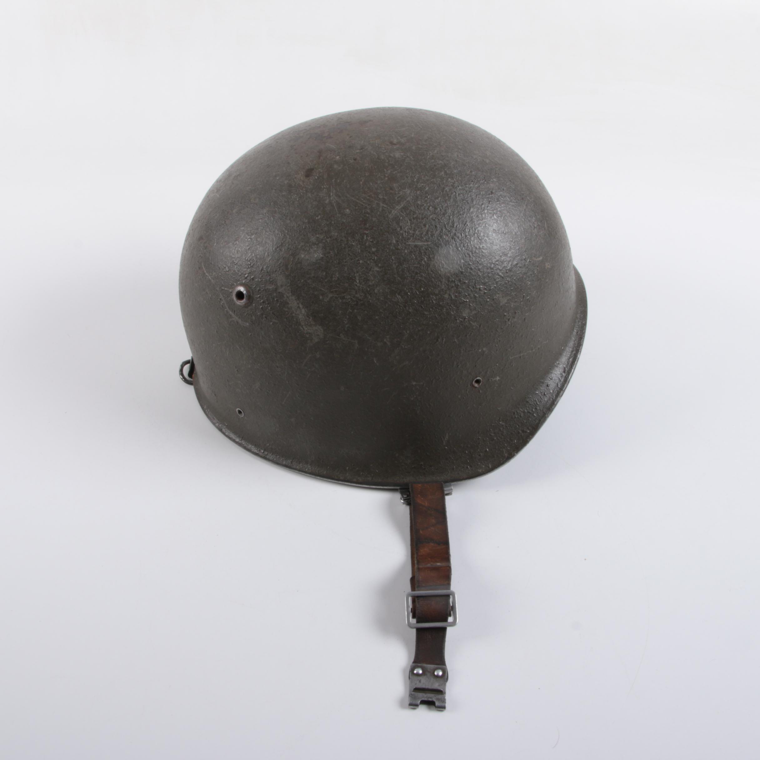 Postwar Soviet Union Style Steel Helmet with Leather Lining