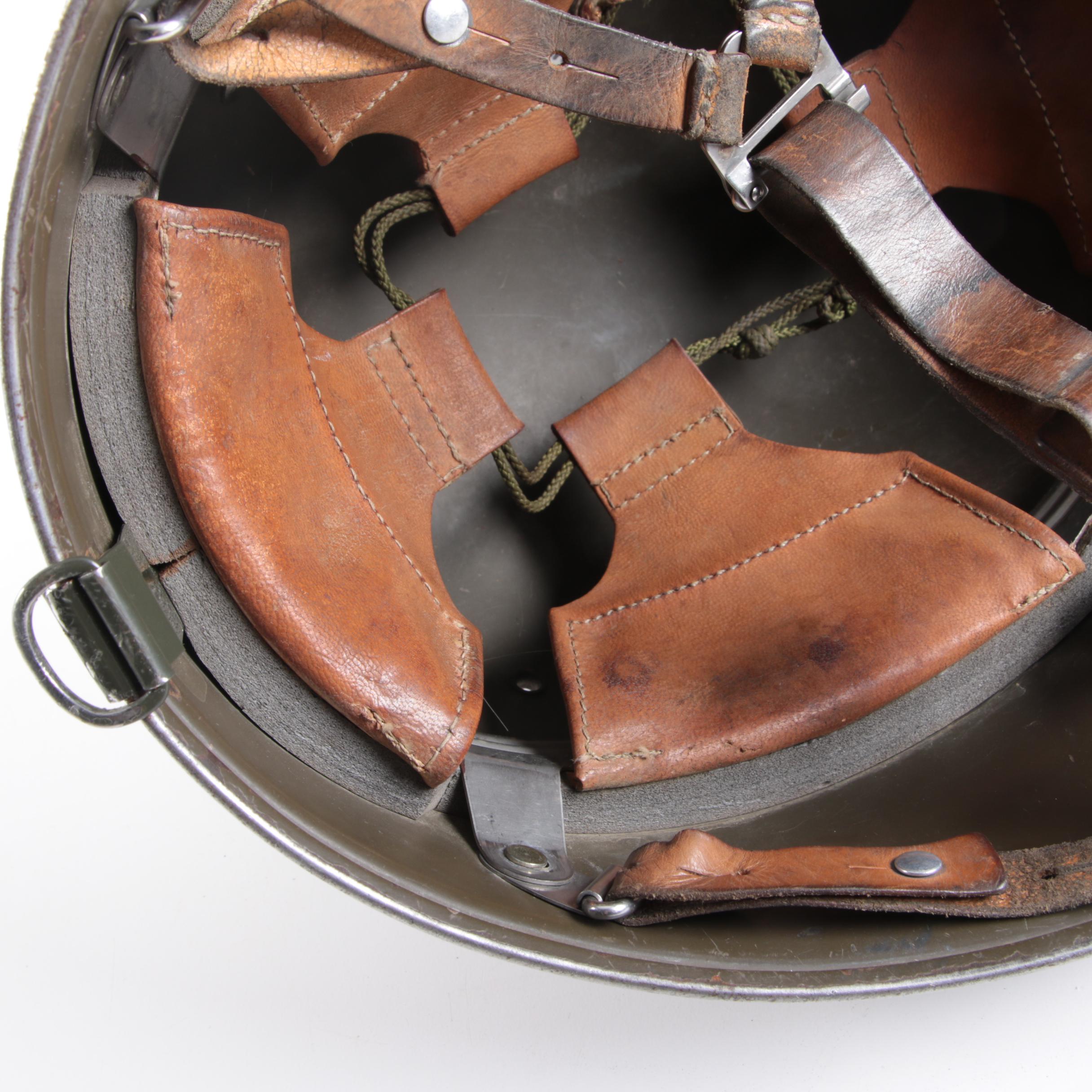 Postwar Soviet Union Style Steel Helmet with Leather Lining