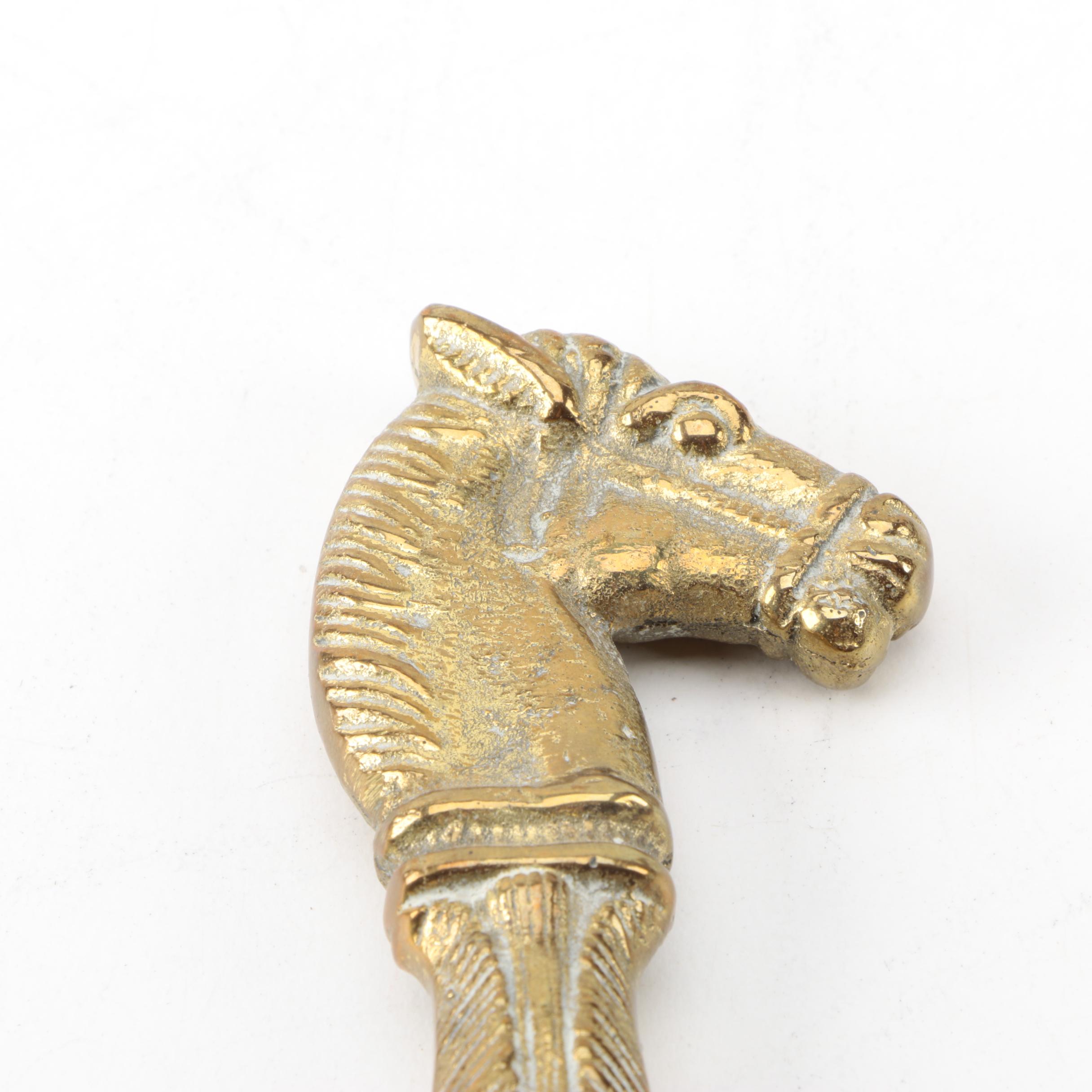 Brass Horse Head Shoe Horn